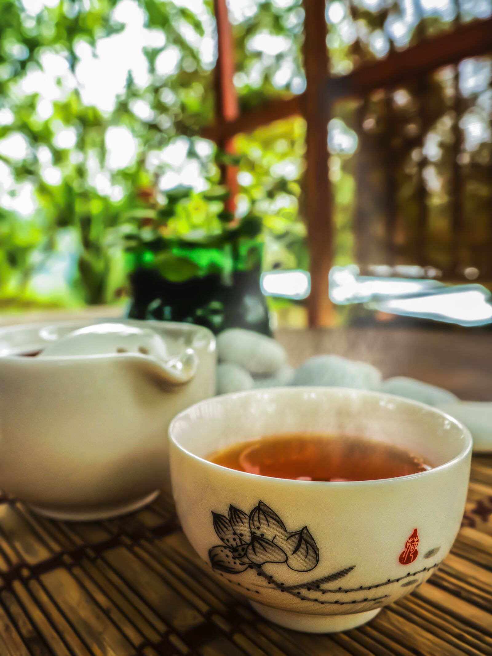 Olympus OM-D E-M10 sample photo. Tea, zen, hot tea photography