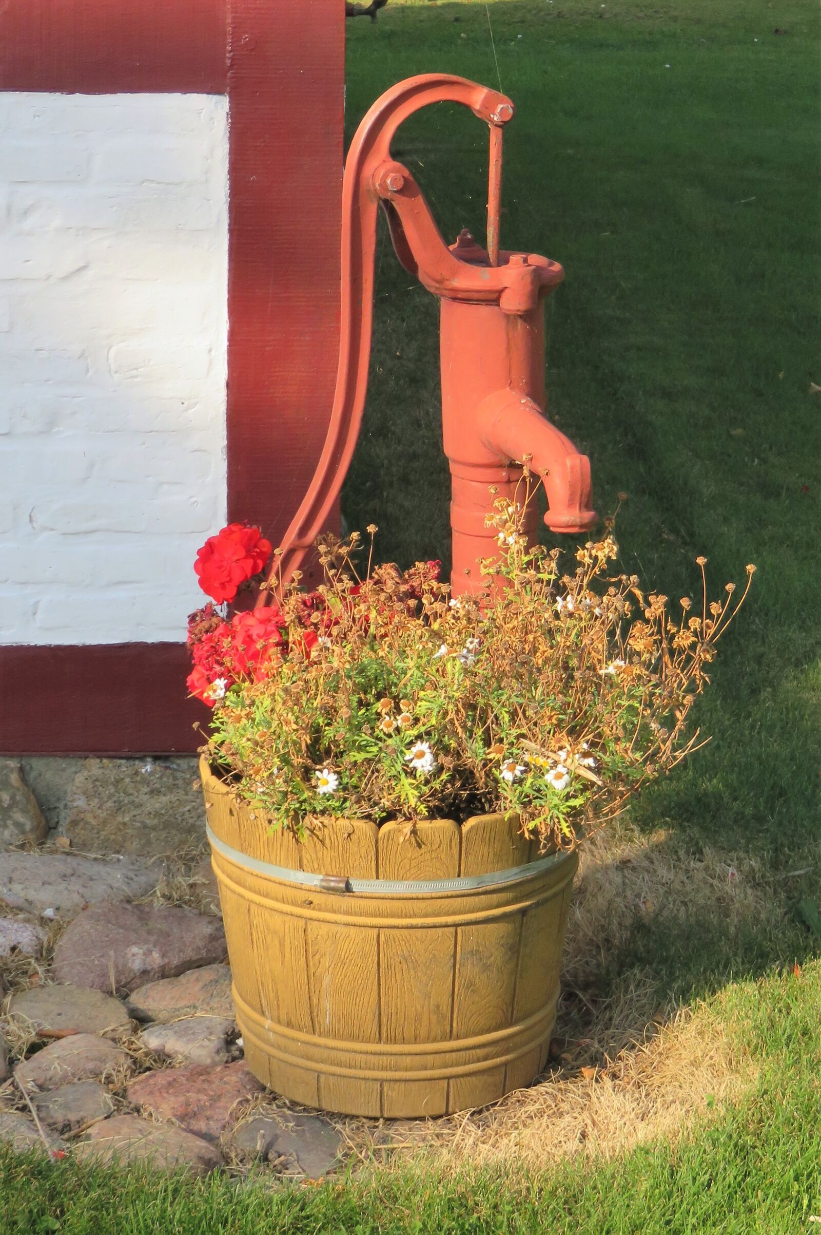Canon PowerShot SX710 HS sample photo. Old water pump, painted photography