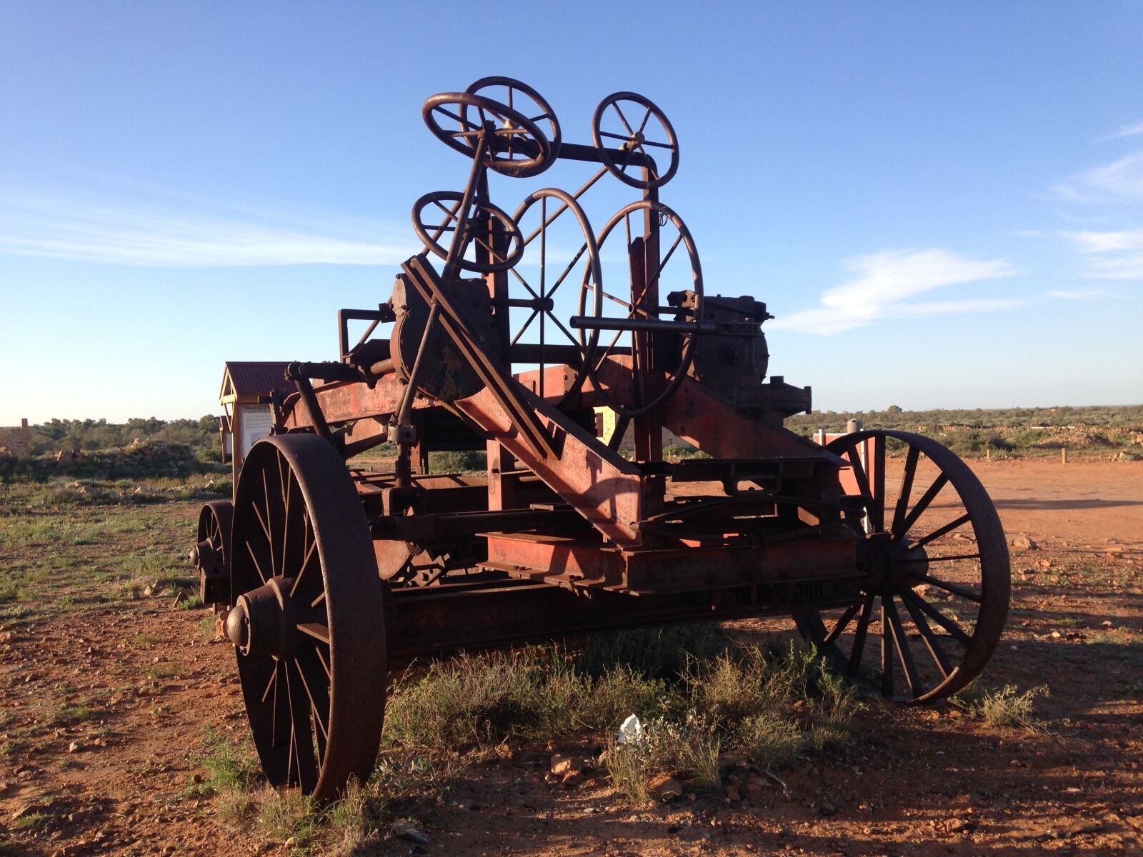 iPhone 5c back camera 4.12mm f/2.4 sample photo. Blue, sky, farm, machinery photography