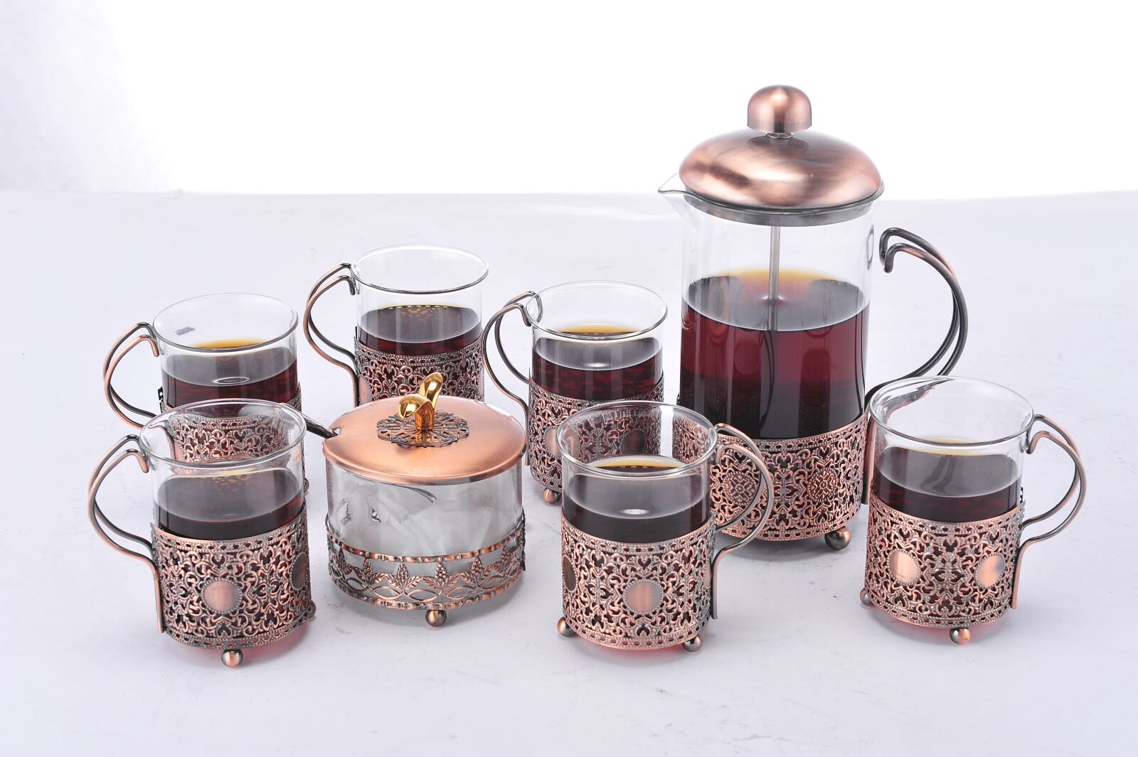 Nikon D700 sample photo. Chongcha, french press pot photography