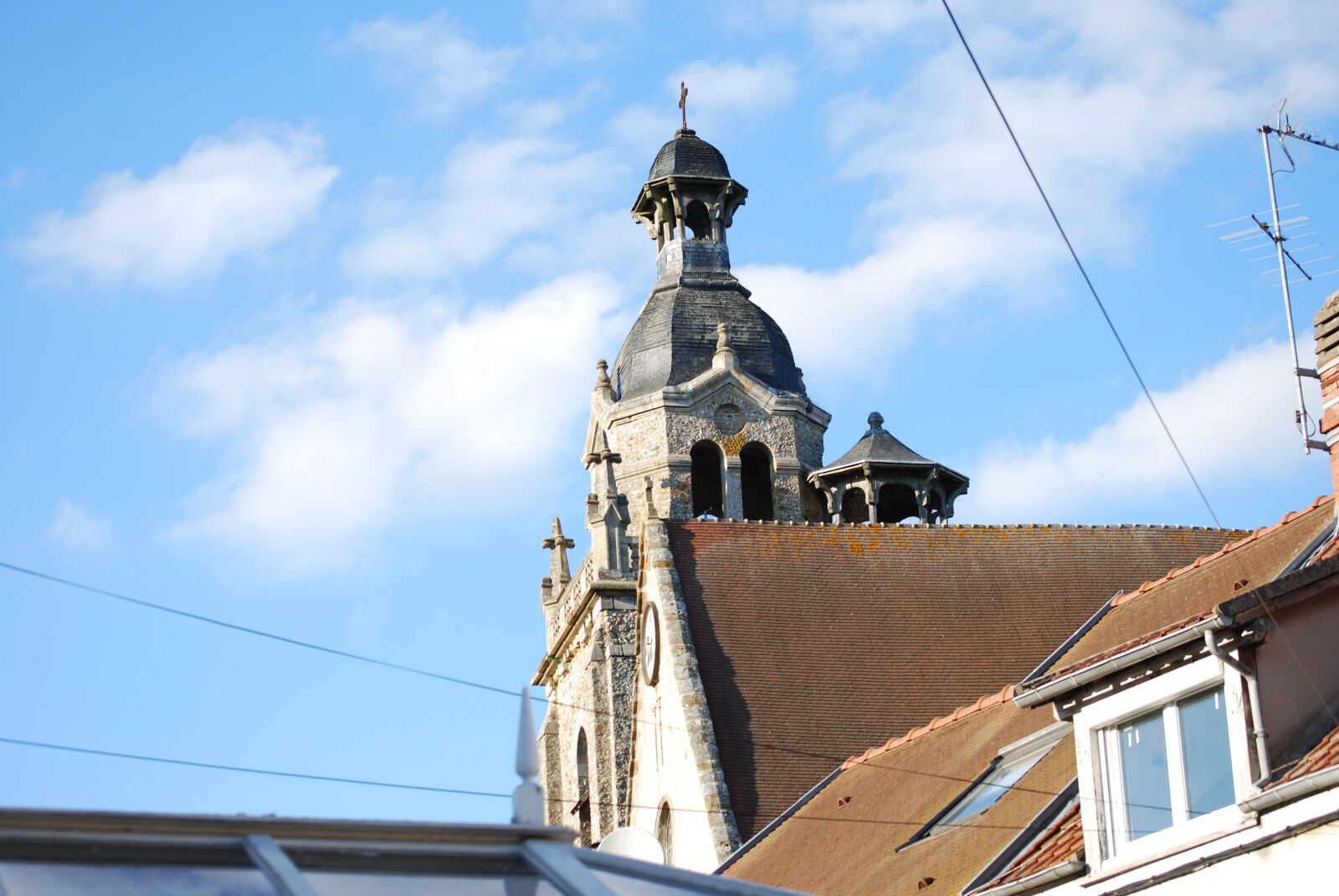 Nikon D60 sample photo. Church, bell tower, sky photography