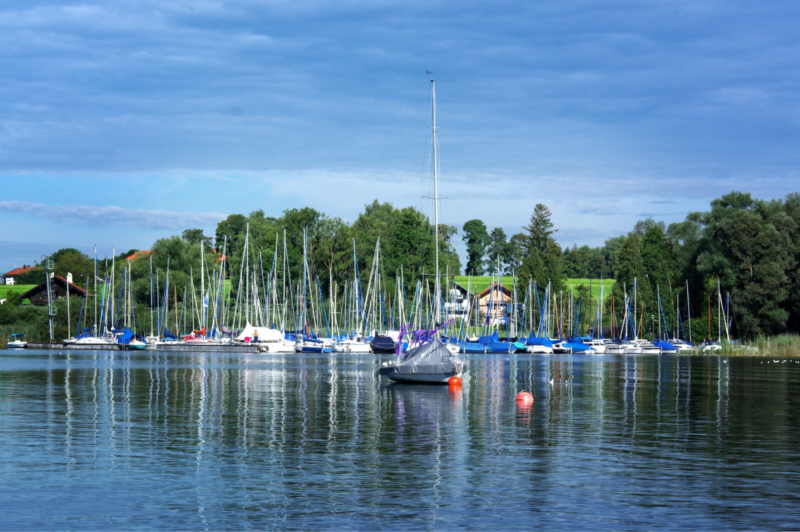 55.0-200.0mm f/4.0-f/5.6 sample photo. Nature, lake, chiemsee photography