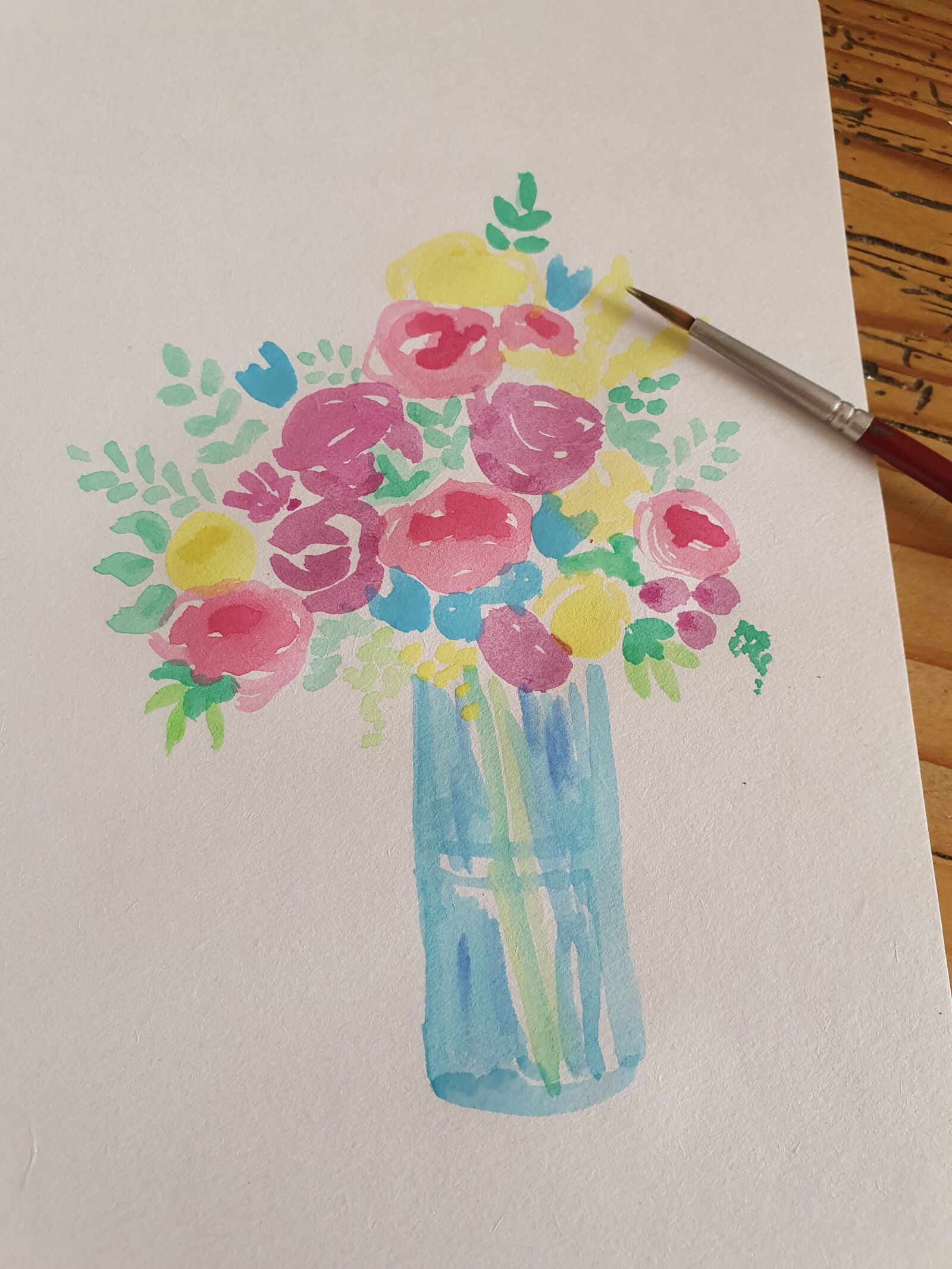 Samsung Galaxy S10 sample photo. Watercolour, art, flowers photography