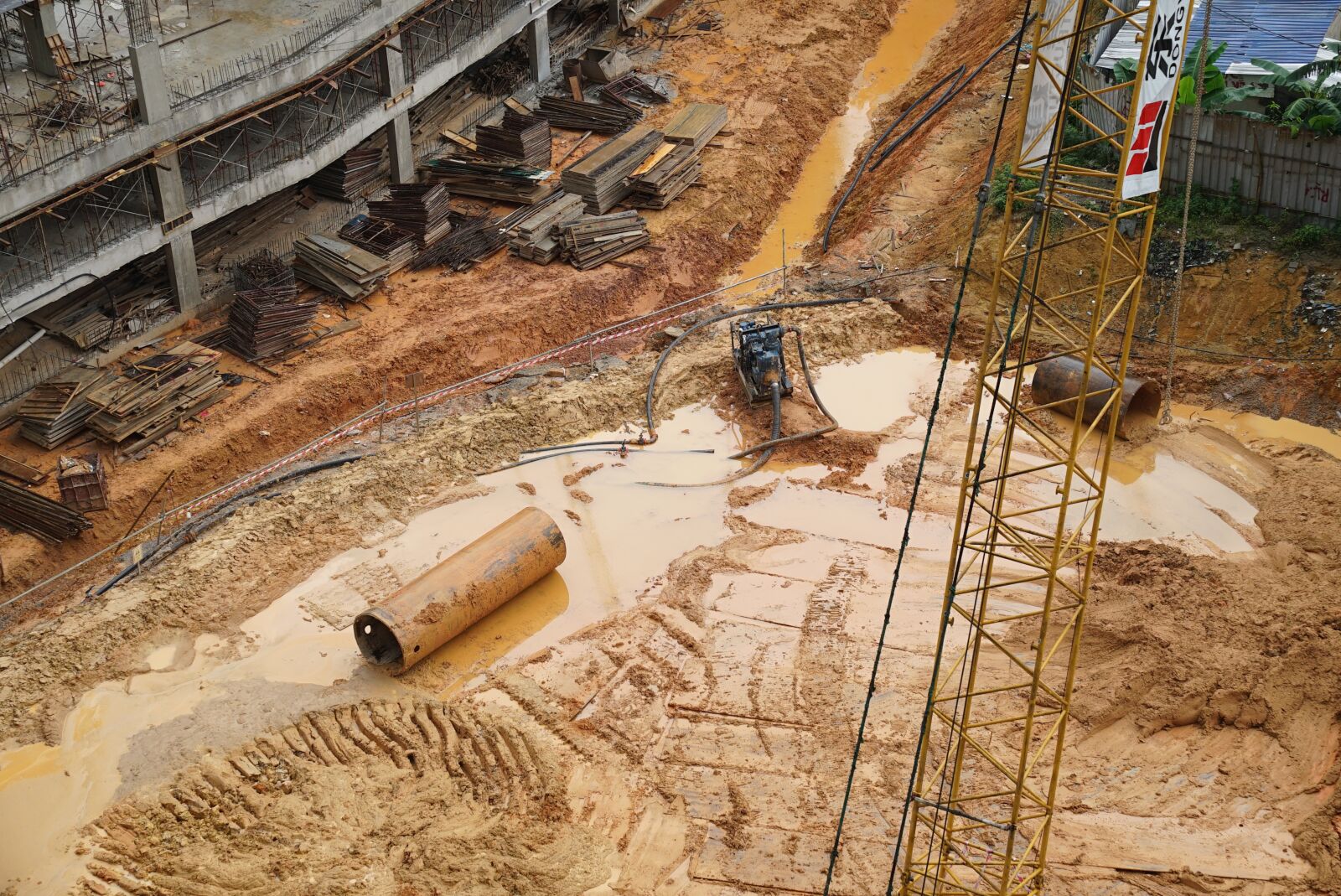 Sony a7S sample photo. Construction site, asian real photography