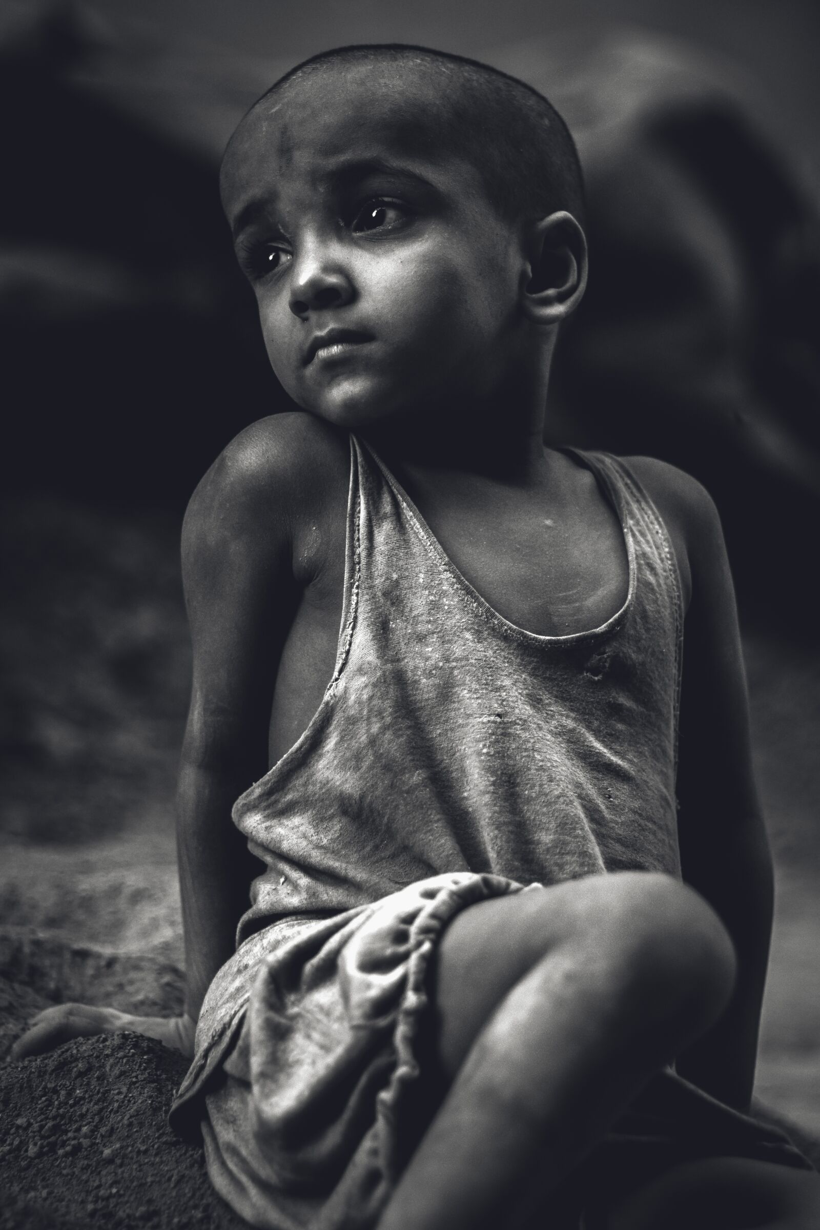 Canon EOS 7D Mark II sample photo. Child, portrait, black and photography