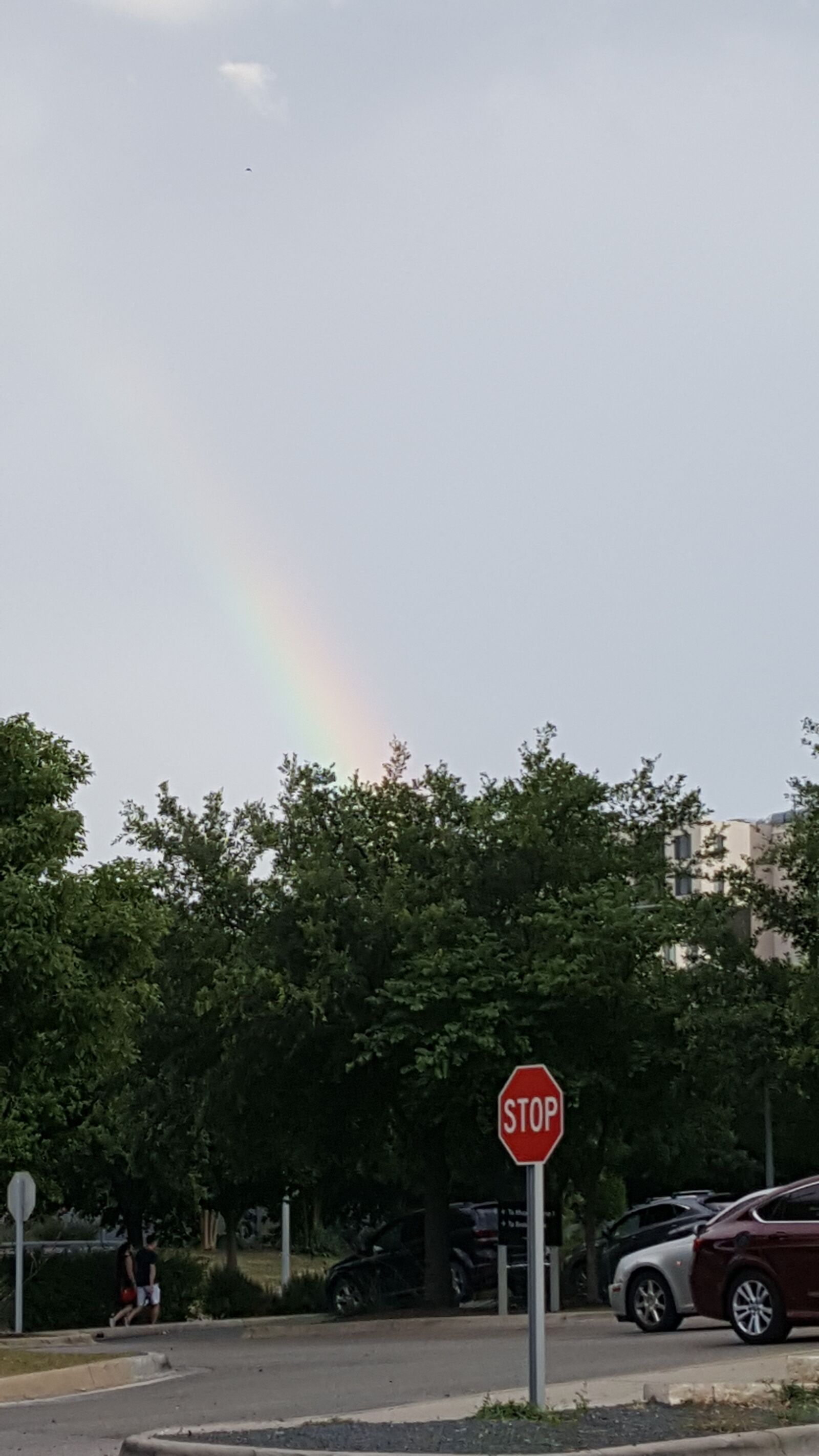 Samsung Galaxy Note5 sample photo. Sky, rainbow, stop sign photography
