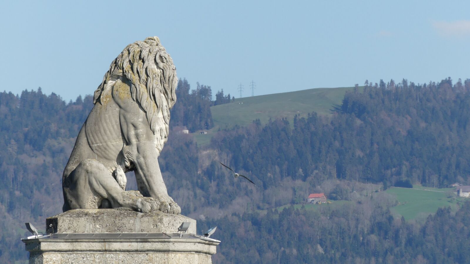 Panasonic Lumix DMC-FZ300 sample photo. Mountain, snow, statue photography