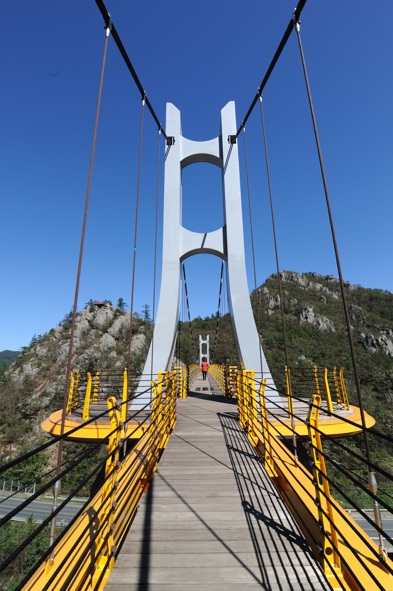 Nikon D700 sample photo. Bridge, suspension bridge, mountain photography
