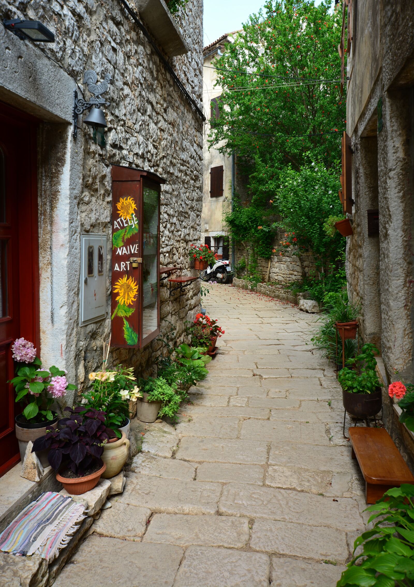 Nikon D5200 sample photo. Istria, historic center, alley photography
