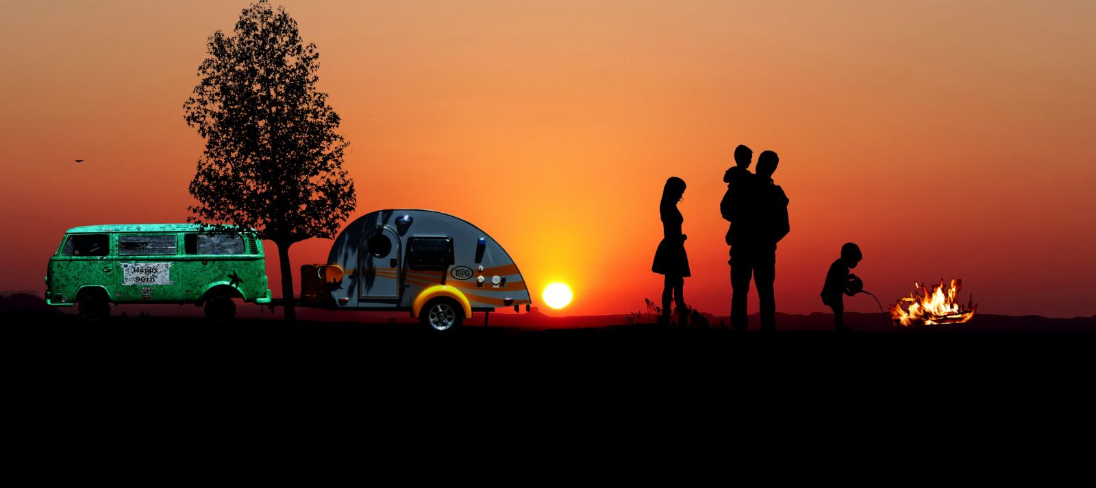 Panasonic Lumix DMC-FZ200 sample photo. Sunrise, caravan, vacancy photography