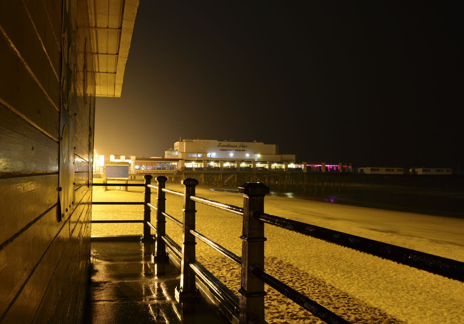 Nikon D5200 sample photo. Pier, beach, night photography