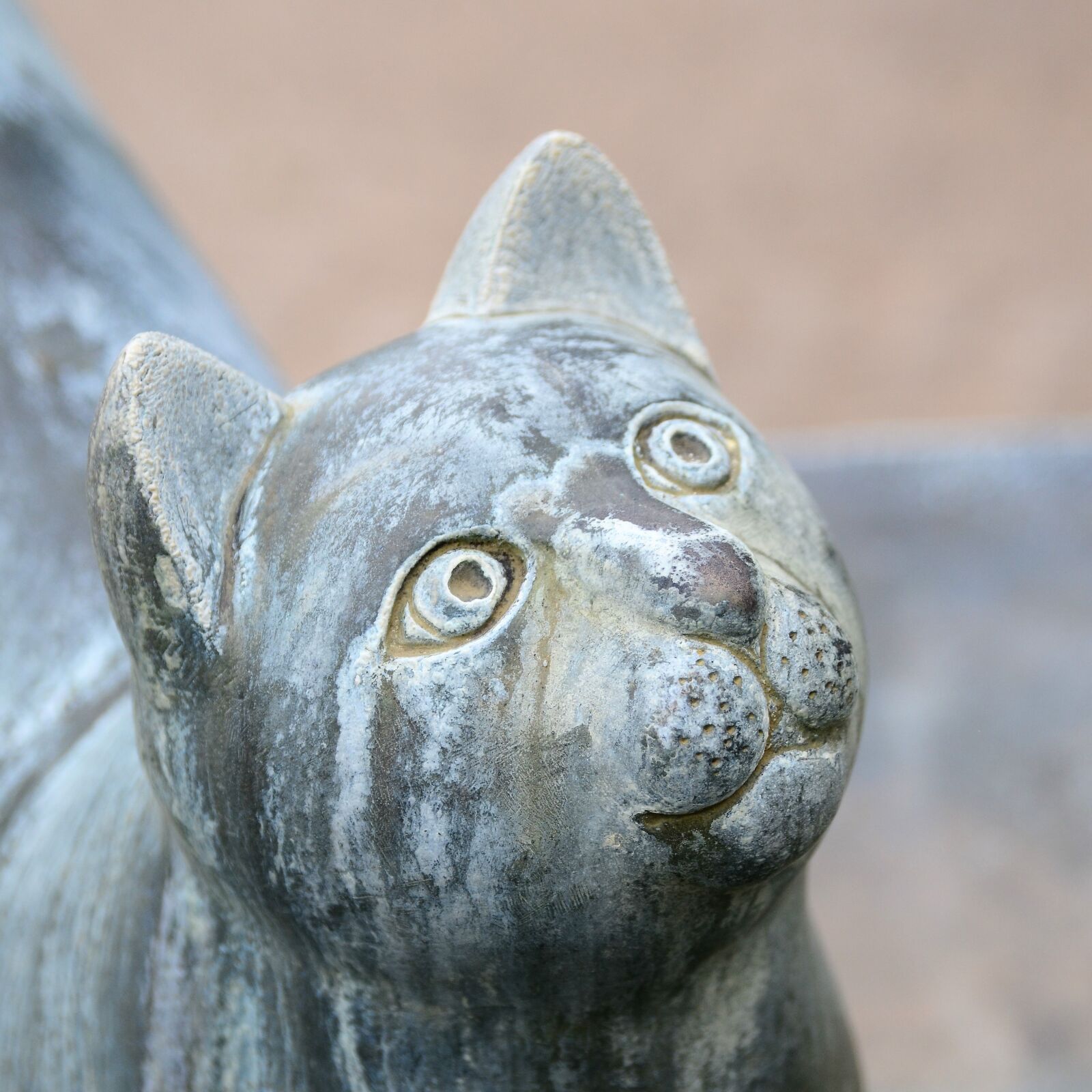 Nikon D7000 sample photo. Cat, bronze, fountain photography