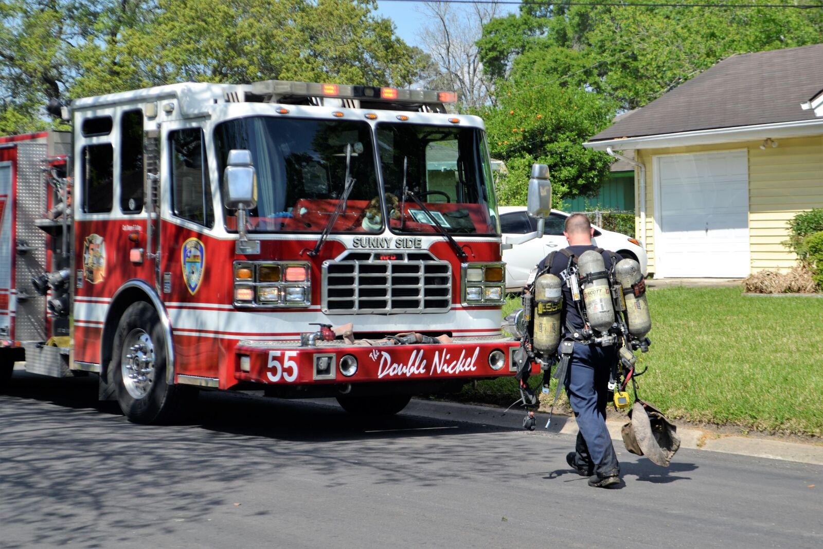 Nikon D3100 sample photo. Fire engine, fire department photography