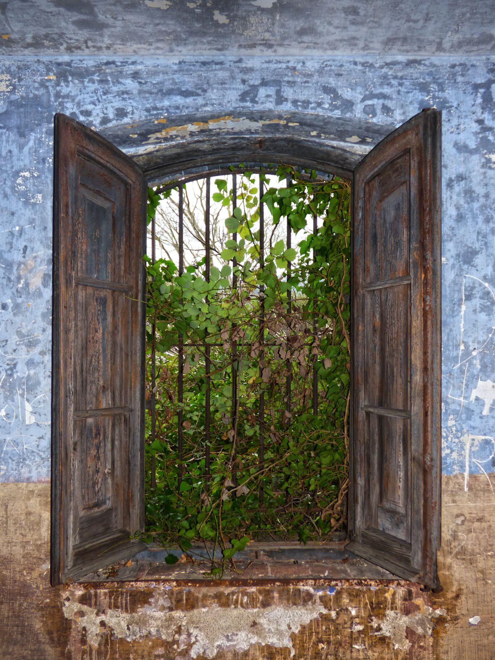 Panasonic Lumix DMC-FZ70 sample photo. Window, ruin, abandoned photography