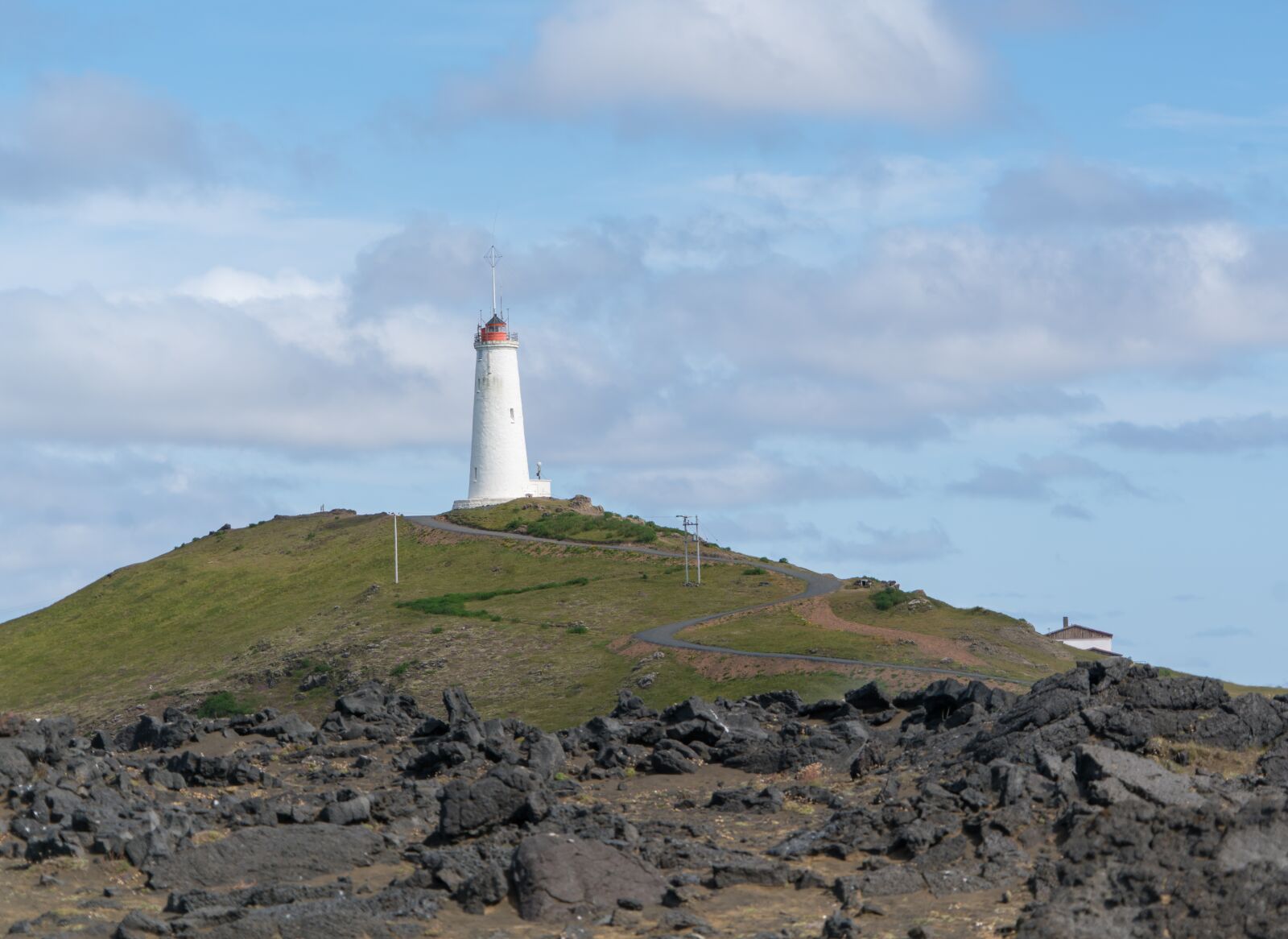 Sony a7R II + Sony FE 24-240mm F3.5-6.3 OSS sample photo. Lighthouse, reykjanesvit, iceland photography