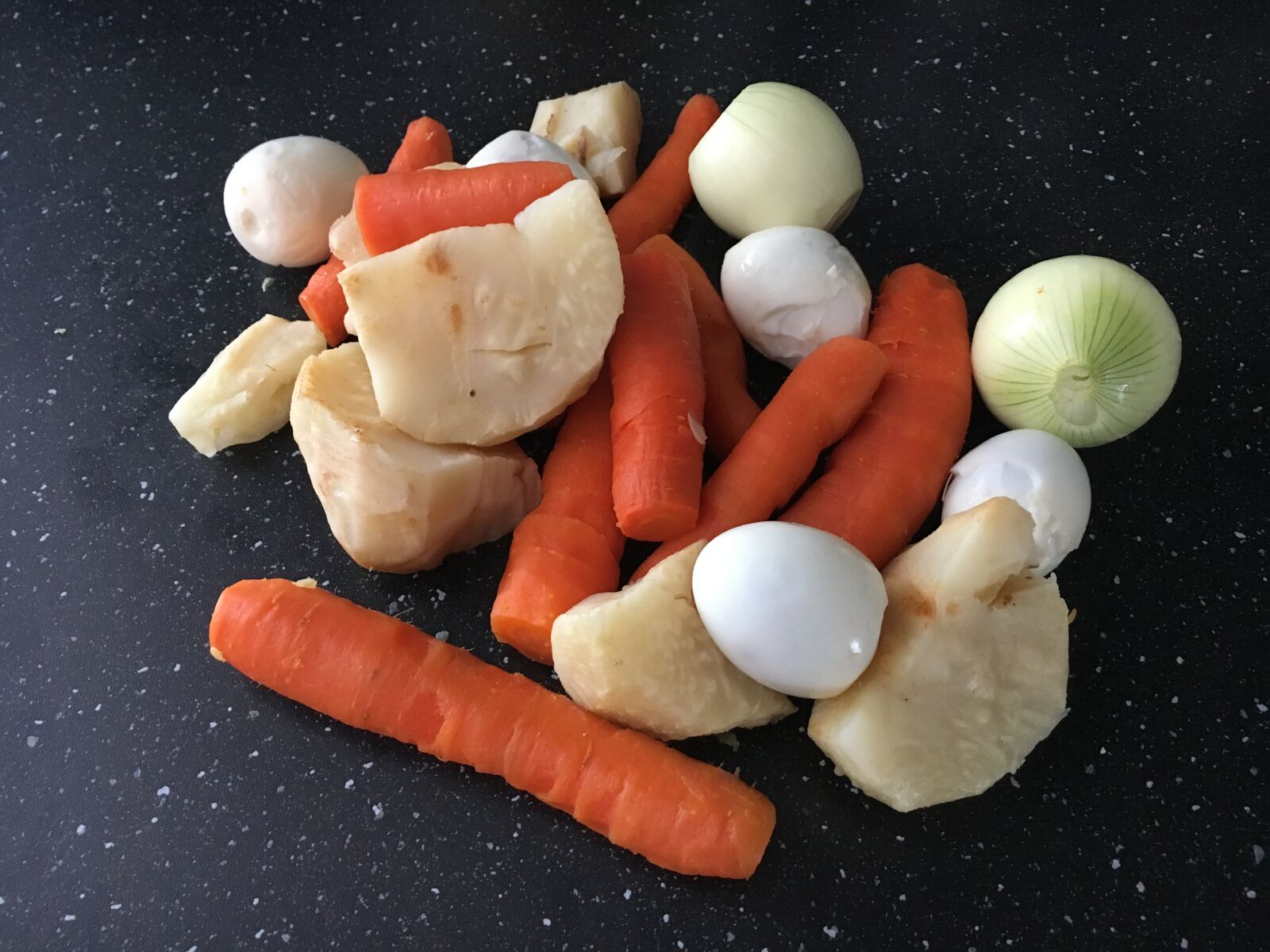 Apple iPhone 6s sample photo. Vegetables, potato salad, carrots photography