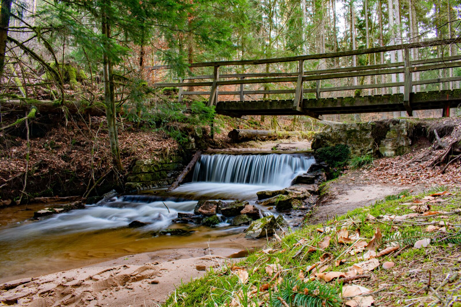 Nikon D3400 sample photo. Forest, waterfall, landscape photography
