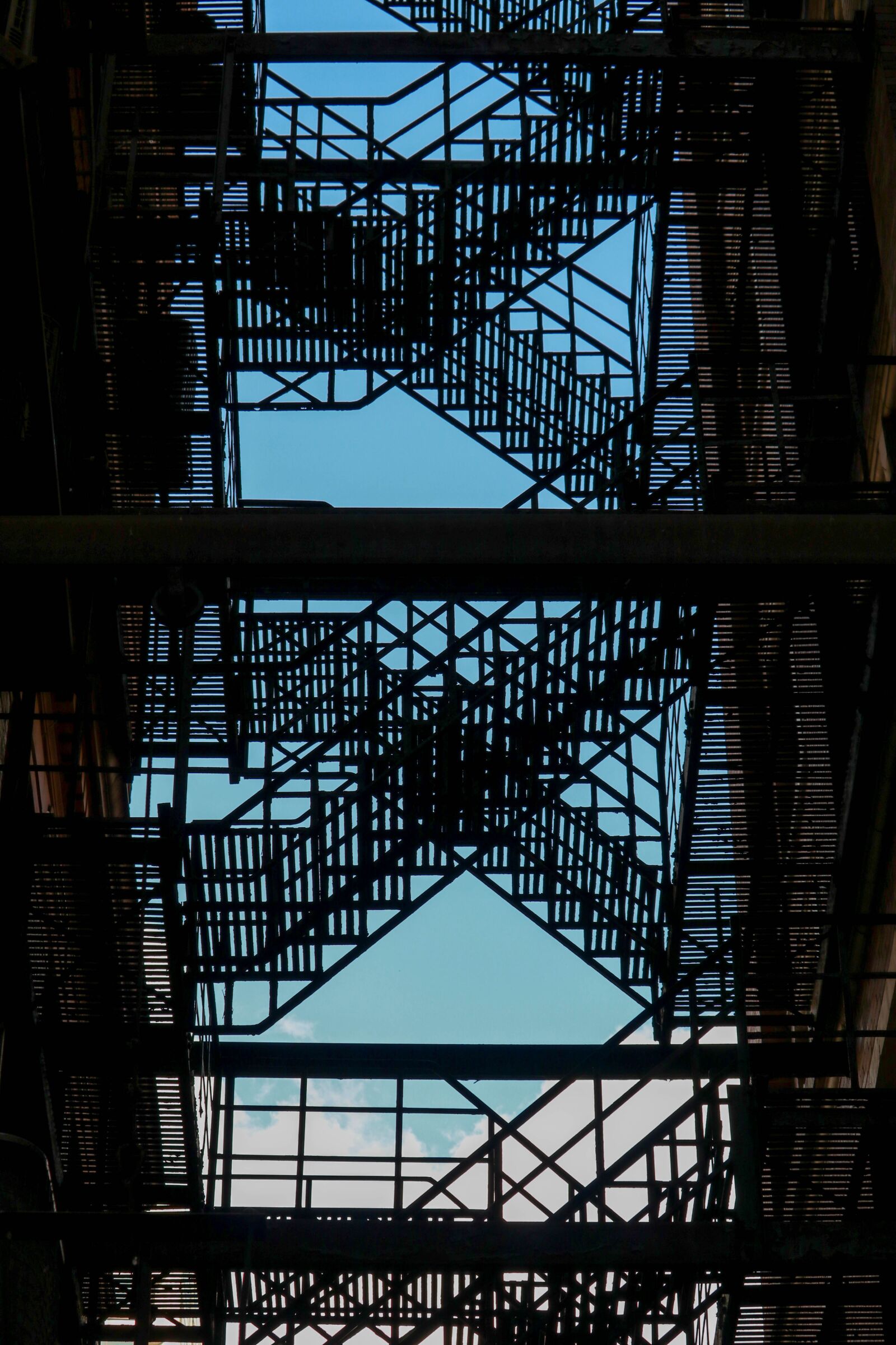 Canon EF-S 55-250mm F4-5.6 IS STM sample photo. Building, fire escape, architecture photography