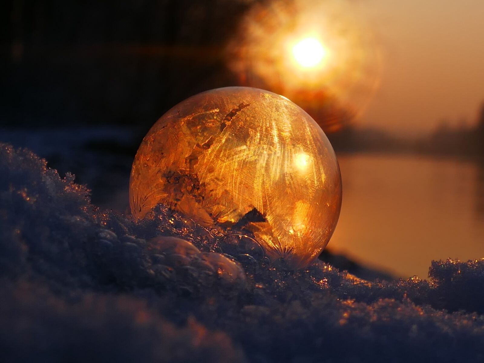 Panasonic DMC-TZ101 sample photo. Soap bubble, frozen, frost photography