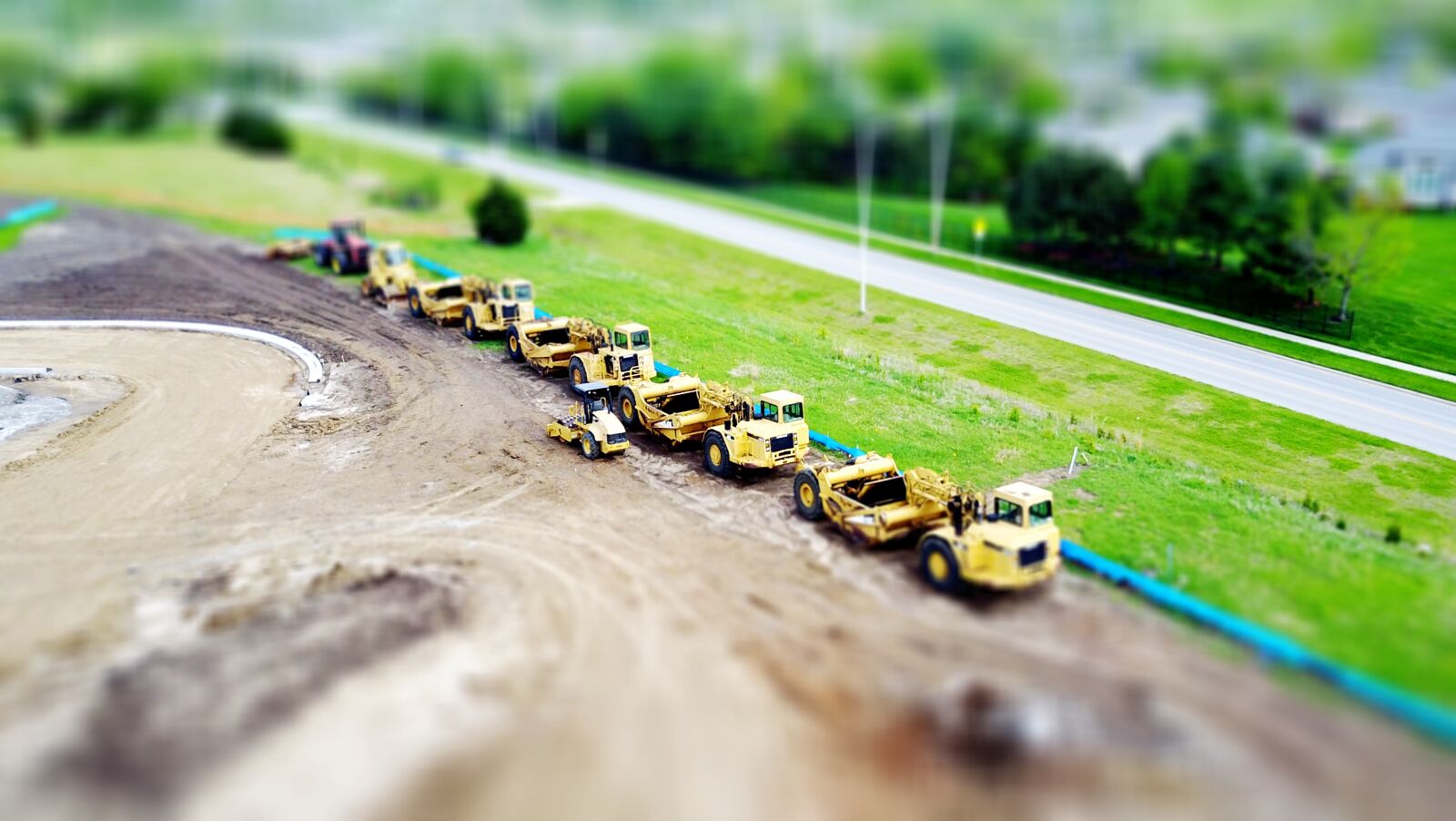 DJI FC220 sample photo. Construction, miniature photography