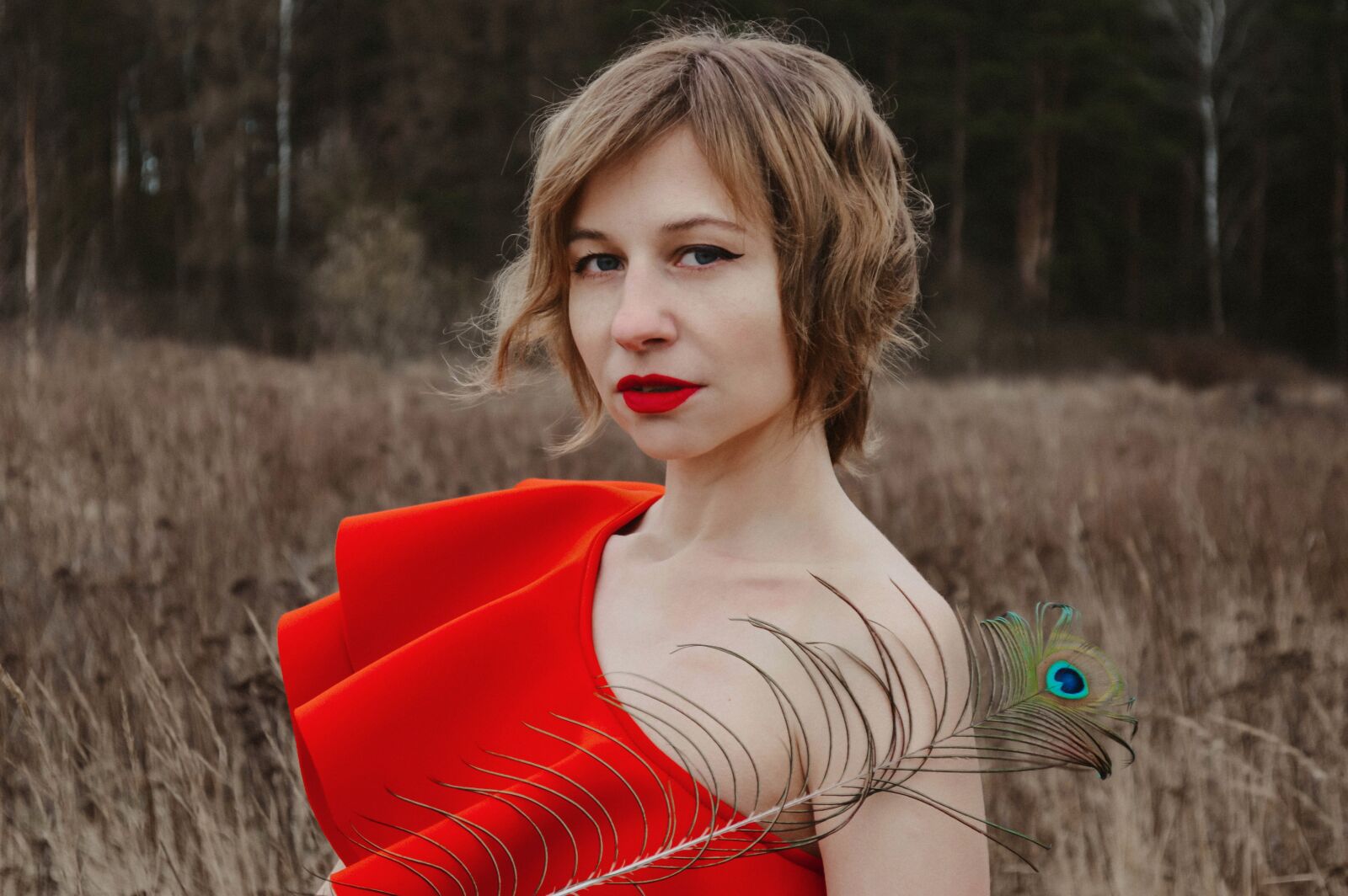 Nikon D3200 sample photo. Red dress, girl, woman photography