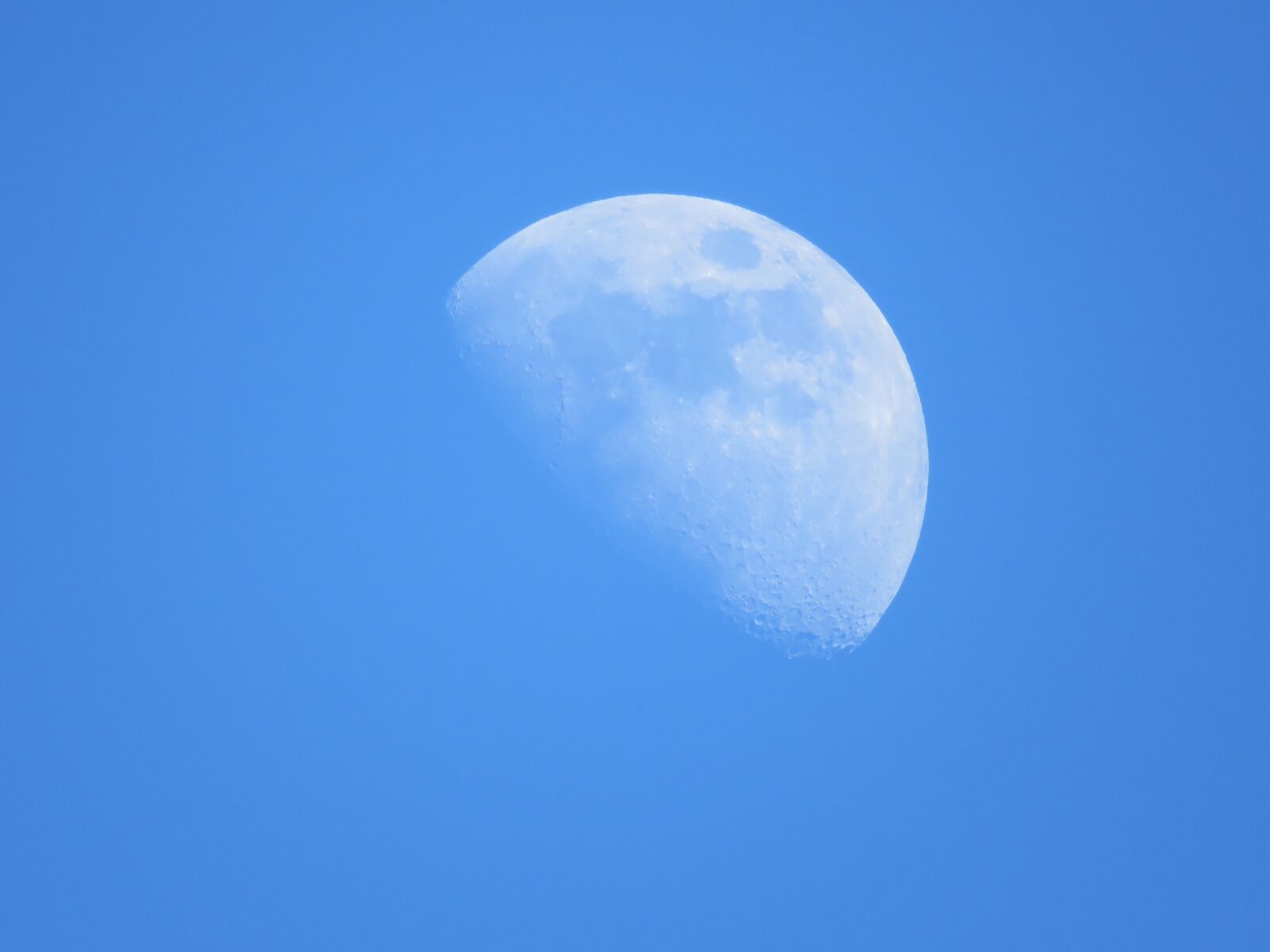 Canon PowerShot SX60 HS sample photo. Blue moon, daytime moon photography