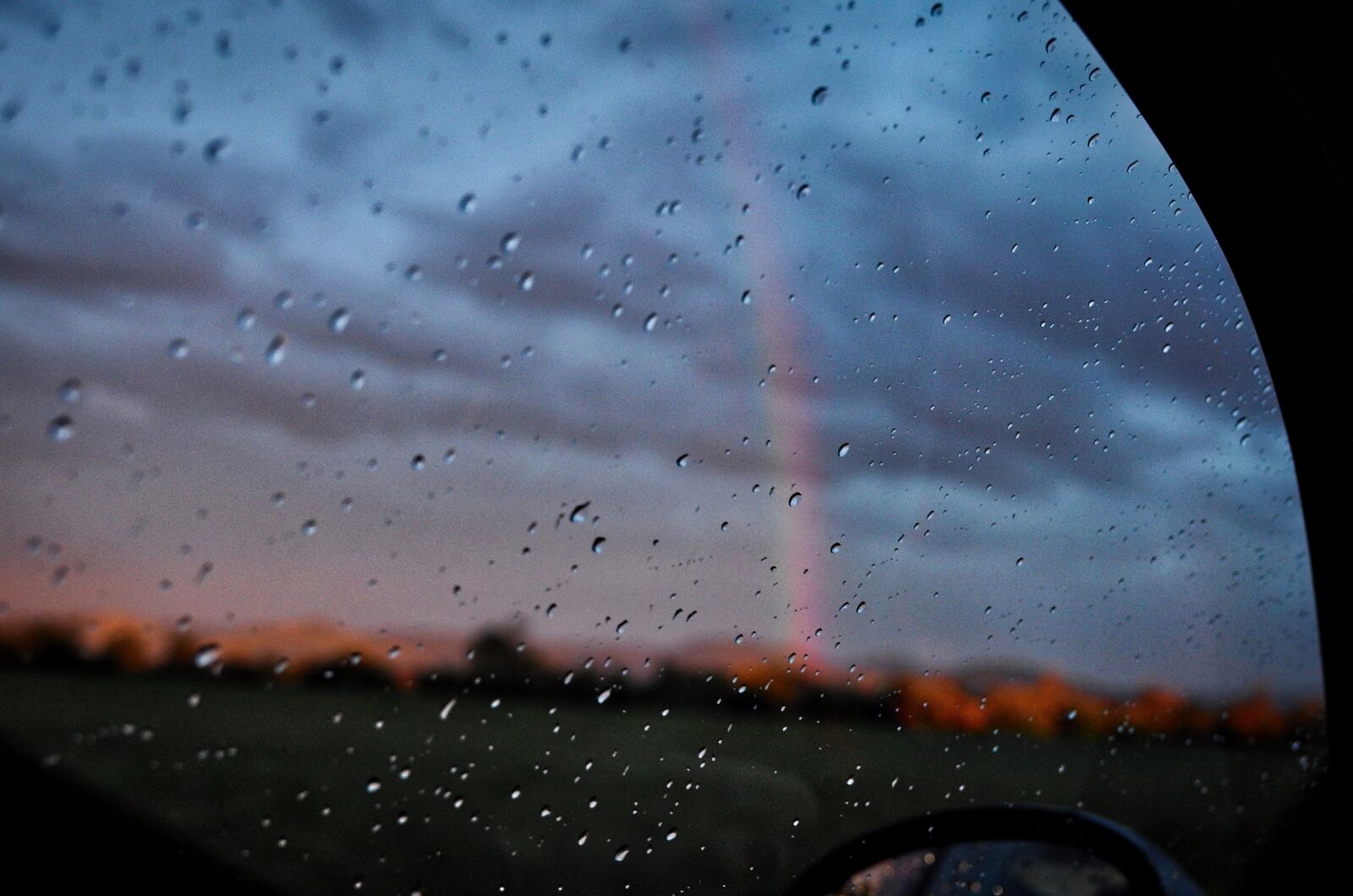 Leica X Vario sample photo. Car, clouds, rain, rainbow photography