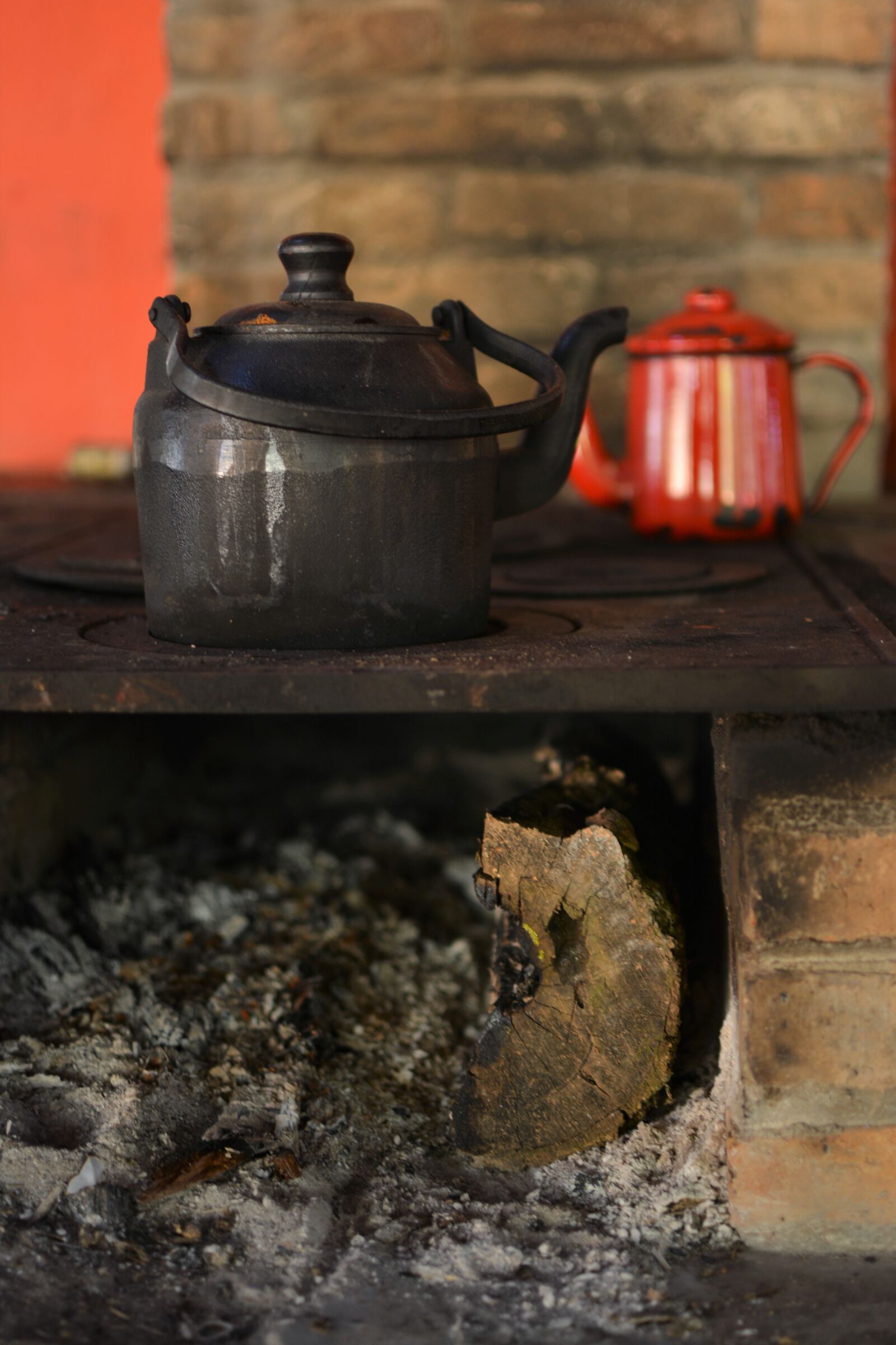 Nikon D5200 sample photo. Wood burning stove, firewood photography