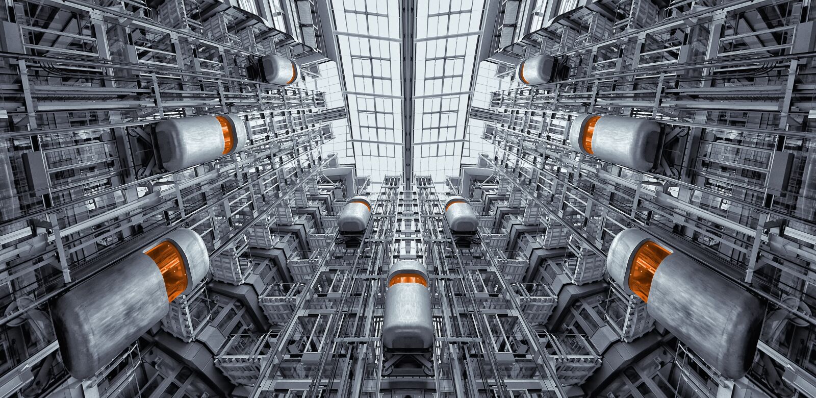 Nikon D3X sample photo. Elevator, berlin, ludwig erhard photography