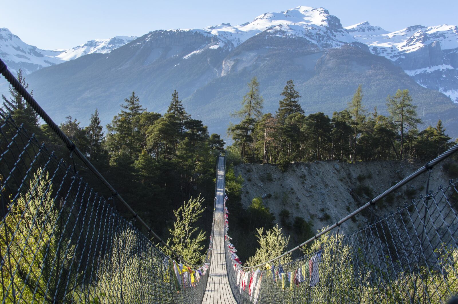 Nikon D3200 sample photo. Bridge, mountain, snow photography