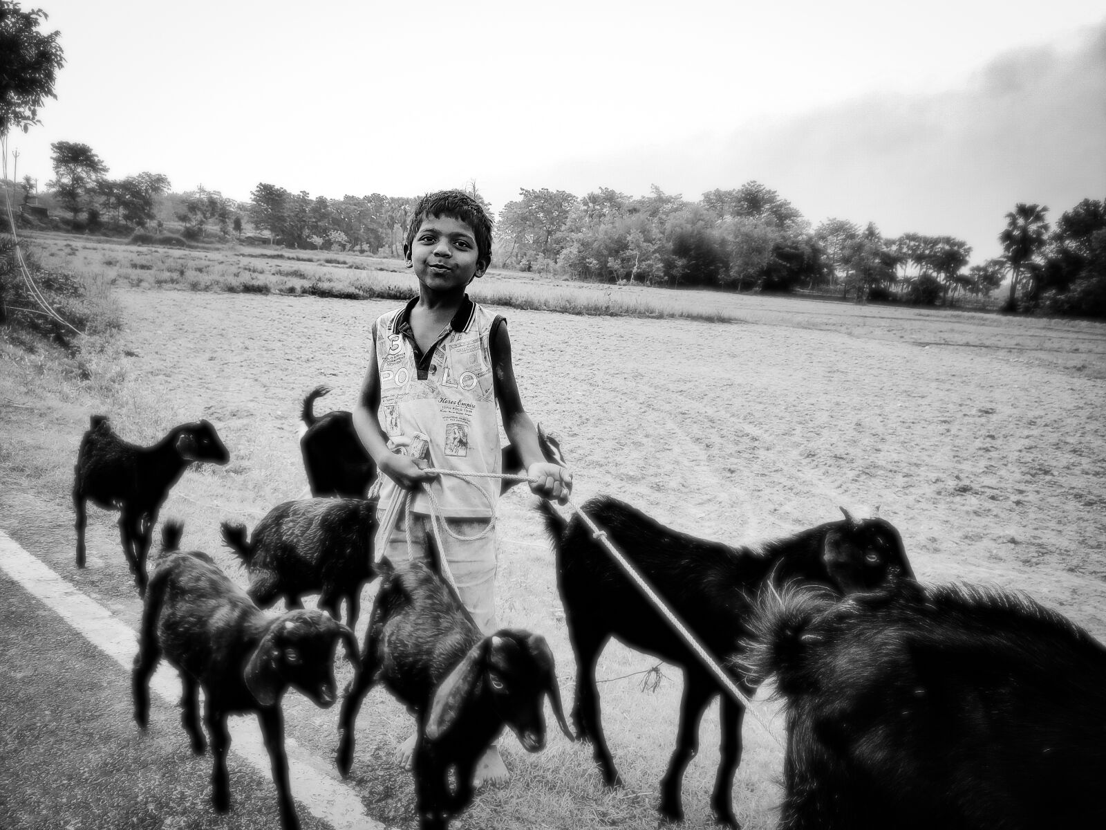 Xiaomi Redmi Note 7 Pro sample photo. Blackandwhite, village, life photography