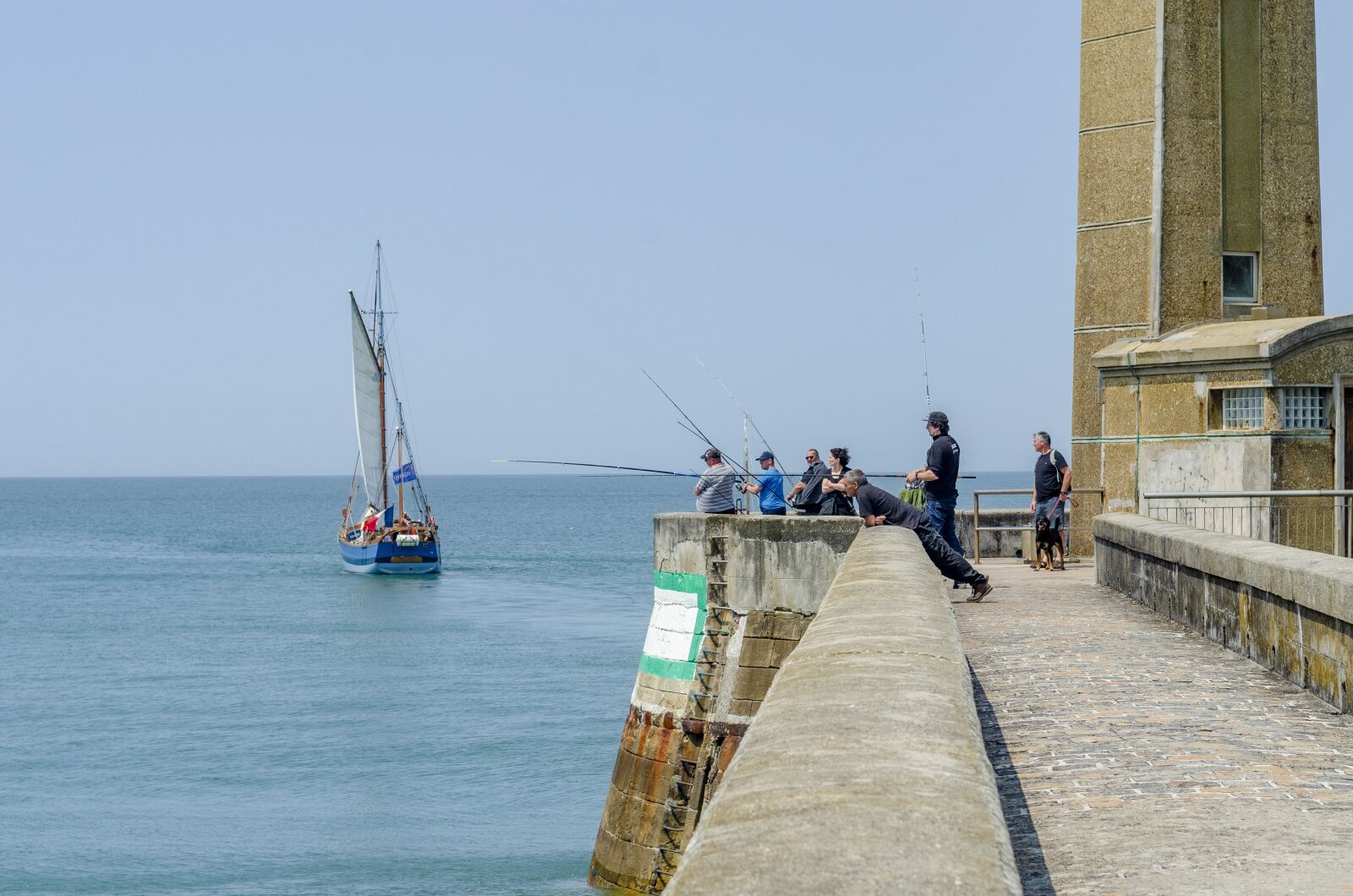 Nikon D7000 sample photo. Wharf, fisherman, sailboat photography