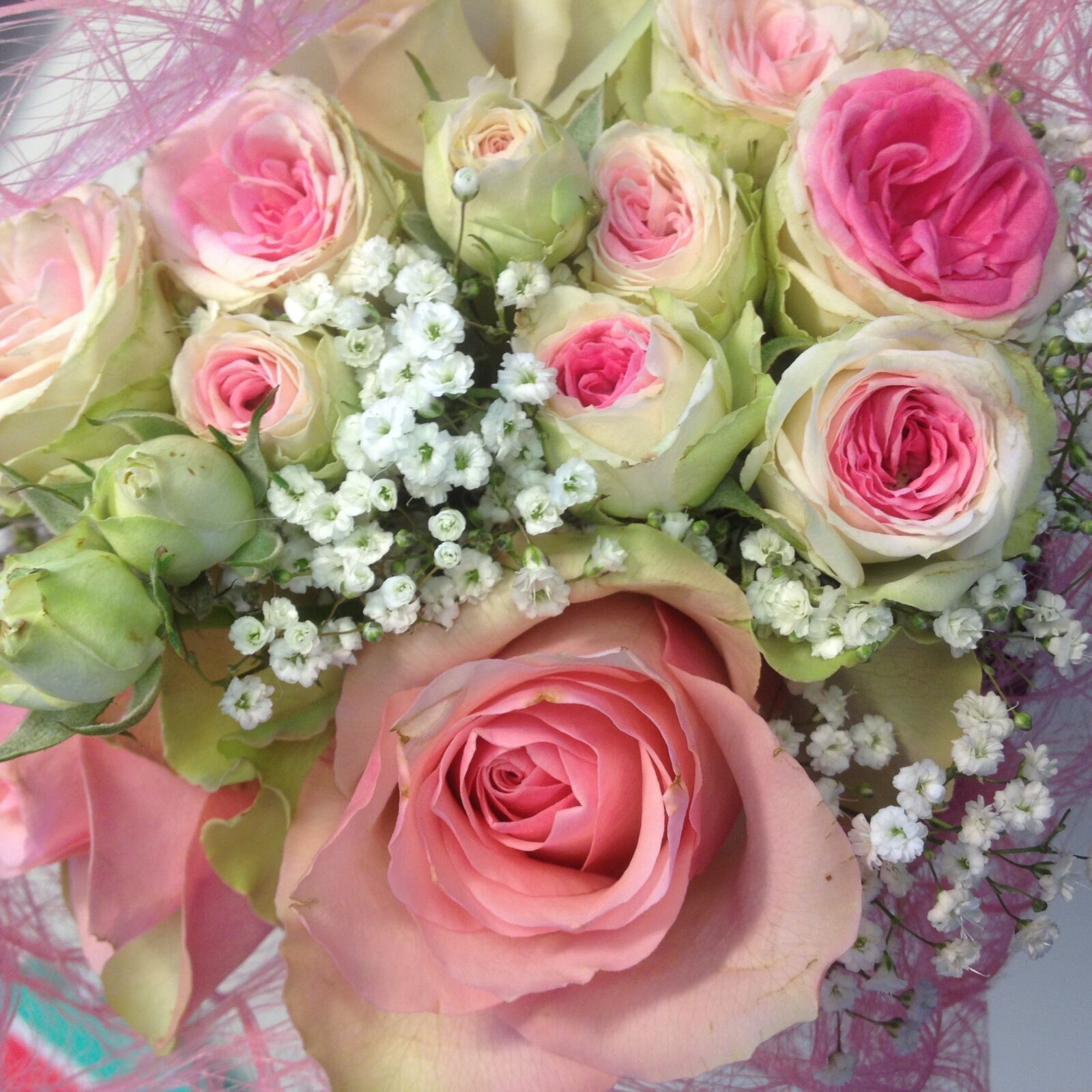 iPhone 4S back camera 4.28mm f/2.4 sample photo. Bouquet, flowers, roses photography