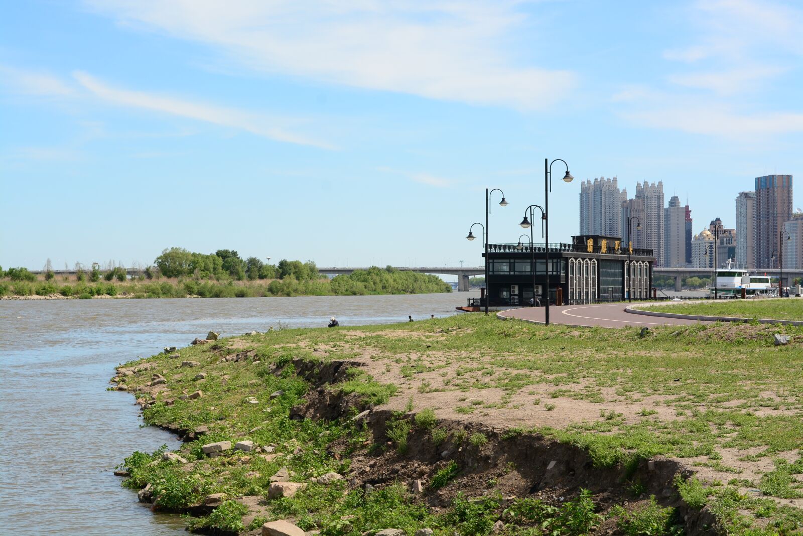 Nikon D7100 sample photo. The shore, grass, river photography