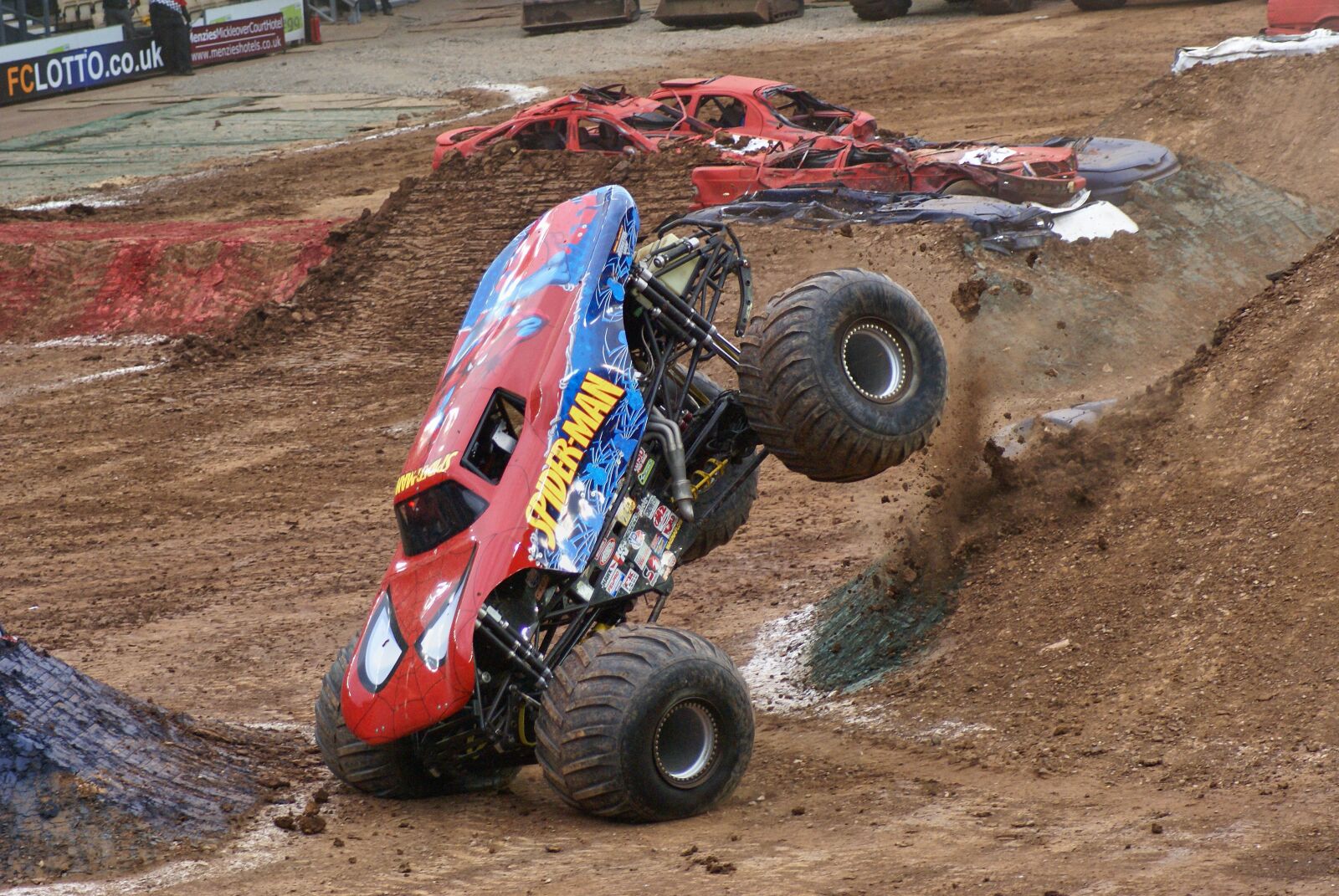 Sony Alpha DSLR-A100 sample photo. Monster truck, jump, extreme photography