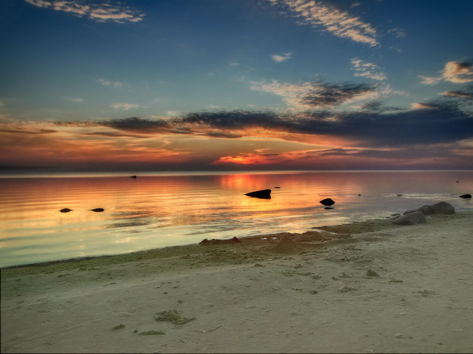 Sony Cyber-shot DSC-HX1 sample photo. Sea, evening sunset, water photography