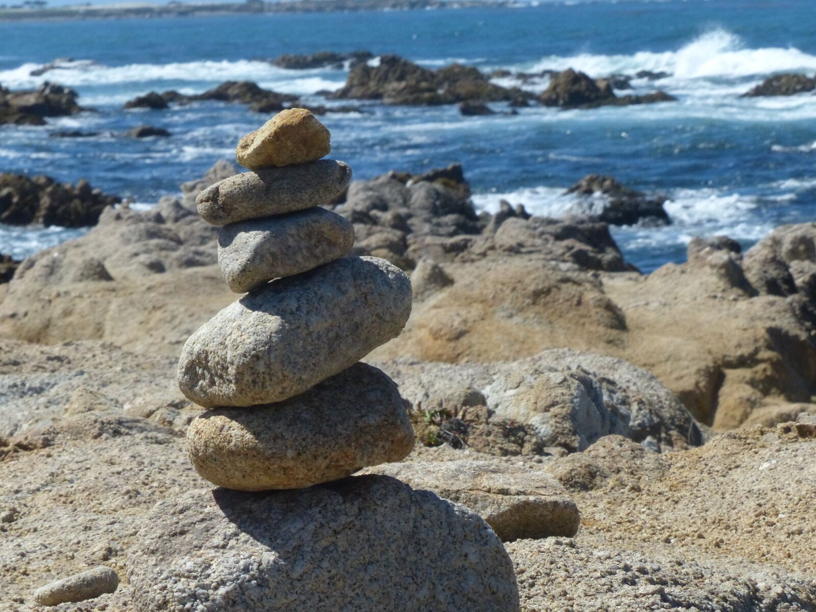 Panasonic Lumix DMC-FZ200 sample photo. Zen rocks, beach, stack photography