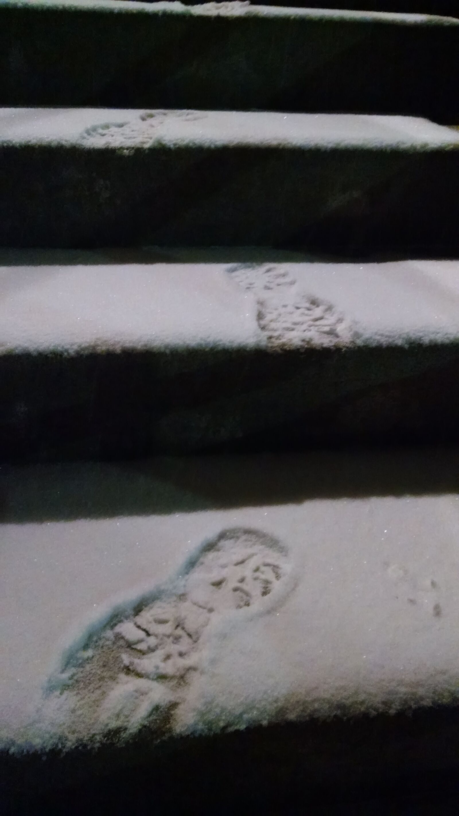 Motorola Moto X (1st Gen) sample photo. Footprints, night, snow, winter photography