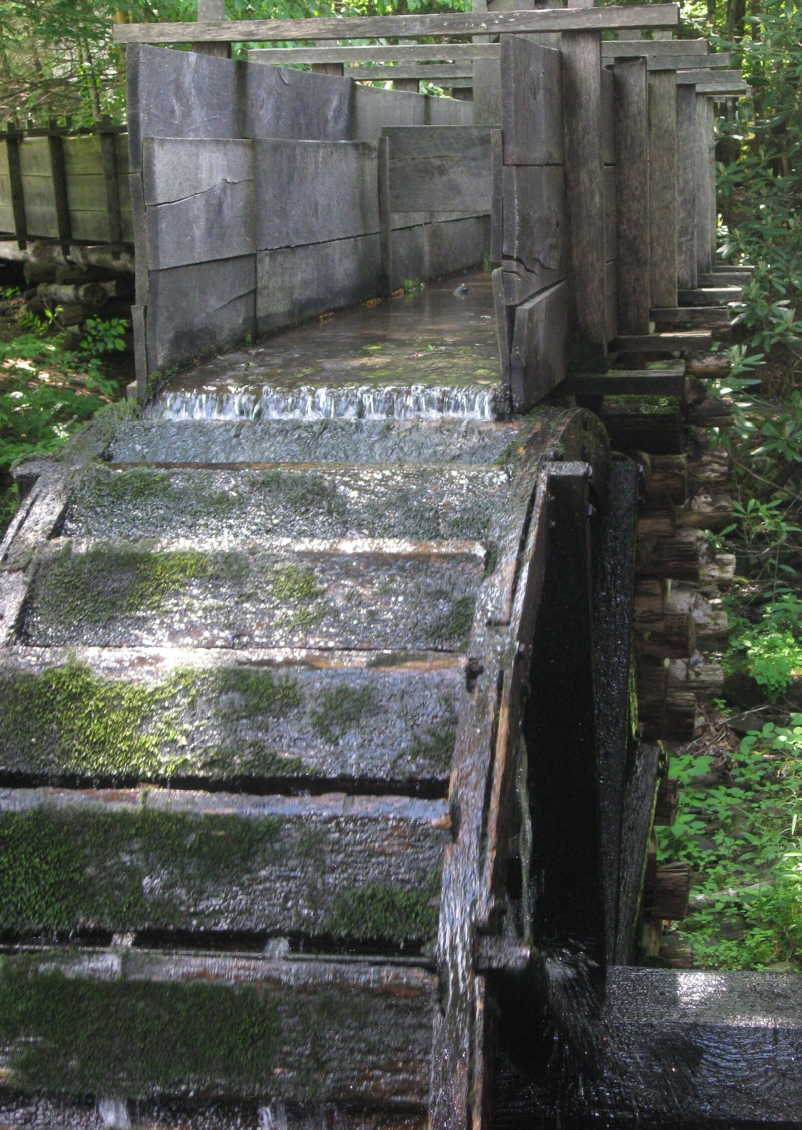 Canon PowerShot A590 IS sample photo. Water wheel, cades cove photography