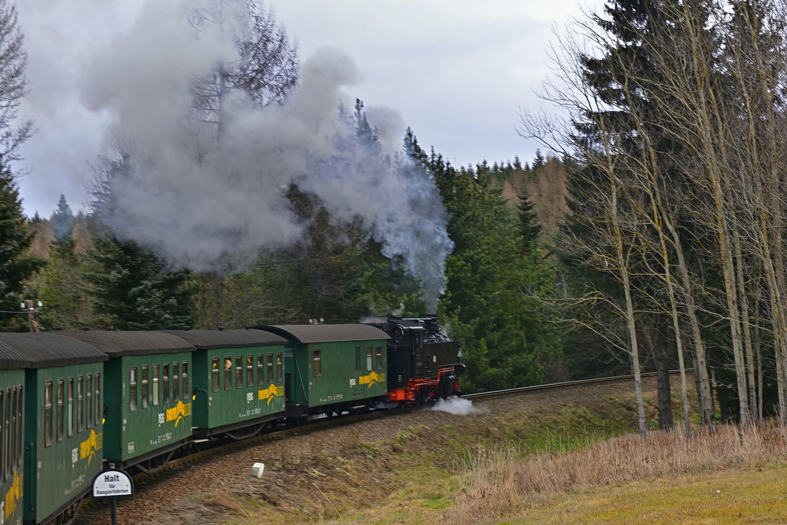 Nikon D5200 sample photo. Steam locomotive, ore mountains photography