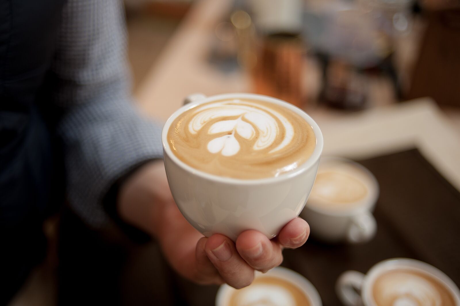 Nikon D700 sample photo. Latte art, coffee, latte photography