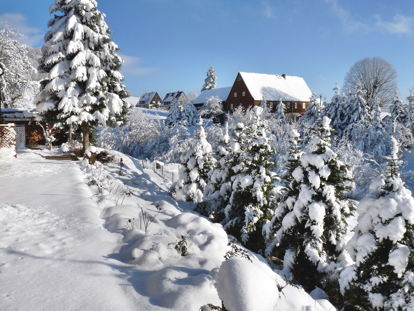 Panasonic Lumix DMC-FZ28 sample photo. Winter, saupsdorf, saxon switzerland photography