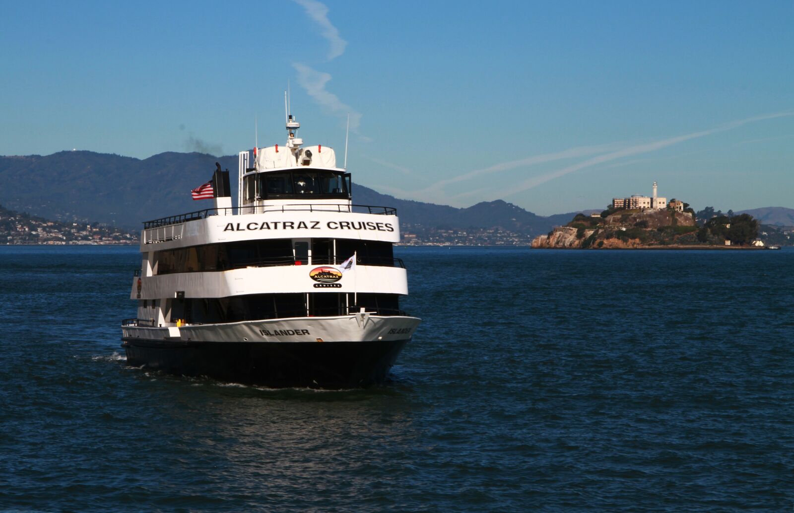 Canon EF 24-70mm F4L IS USM sample photo. Alcatraz cruise, boat, ship photography