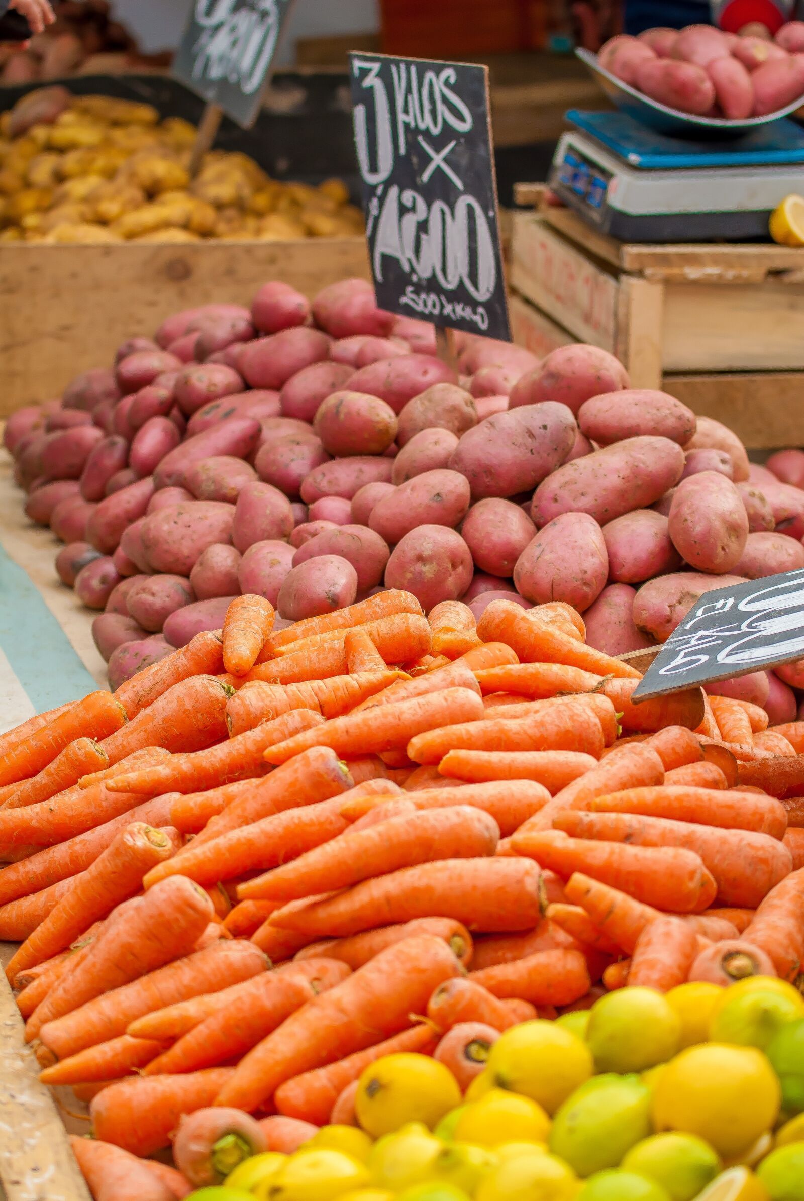 Nikon D200 sample photo. Potatos, carrots, vegetables photography