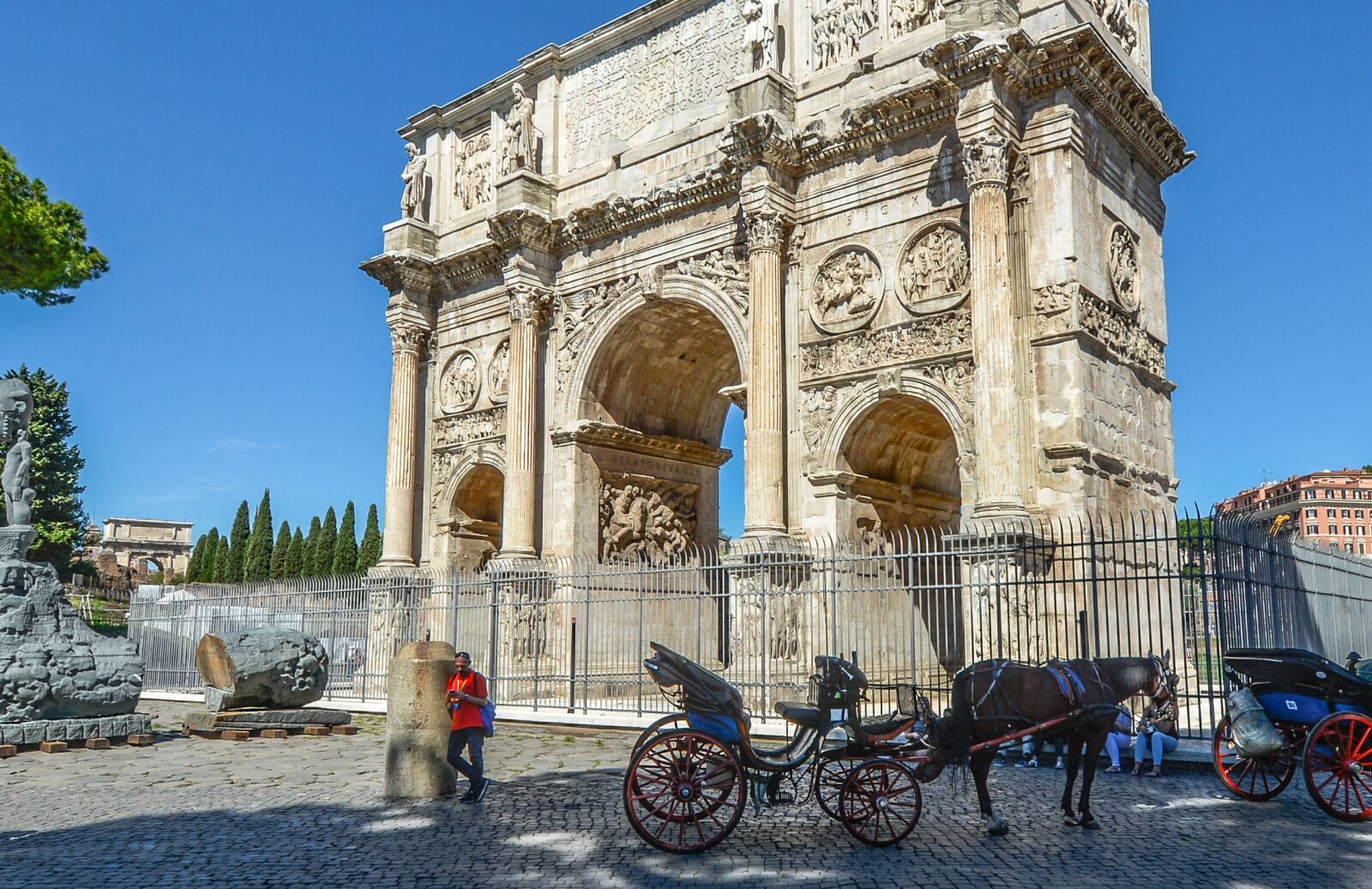 Nikon D5200 sample photo. Rome, arch, horse photography