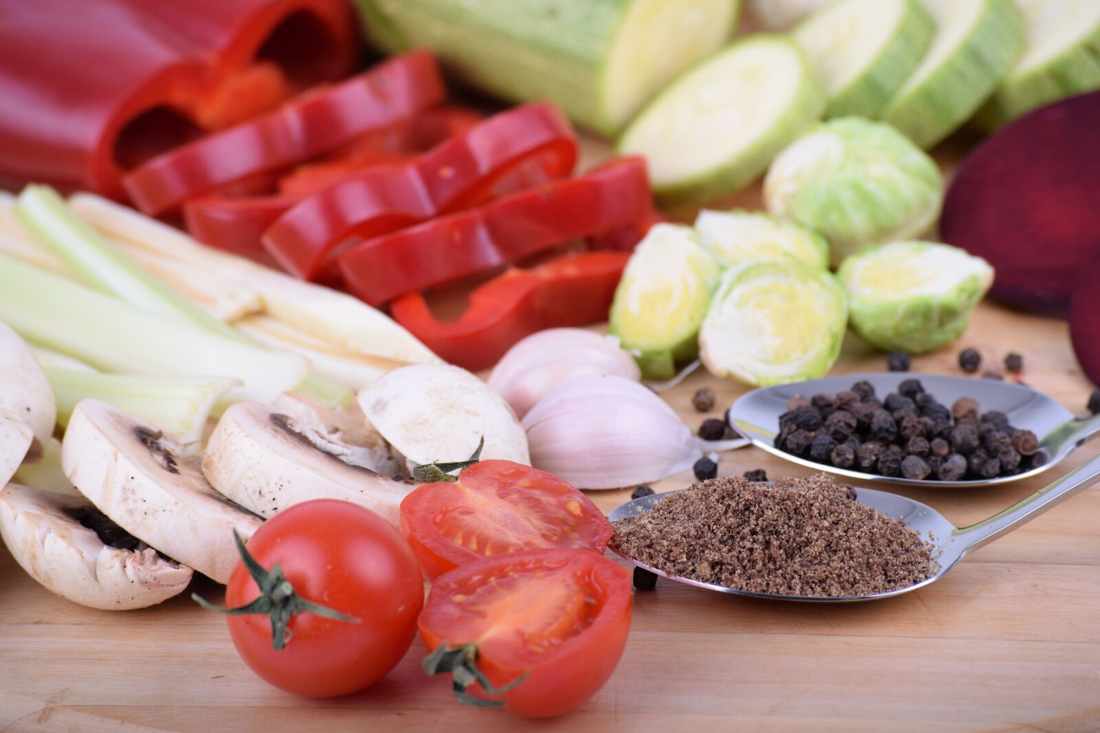 Nikon D3300 sample photo. Vegetables, peppers, zucchini photography