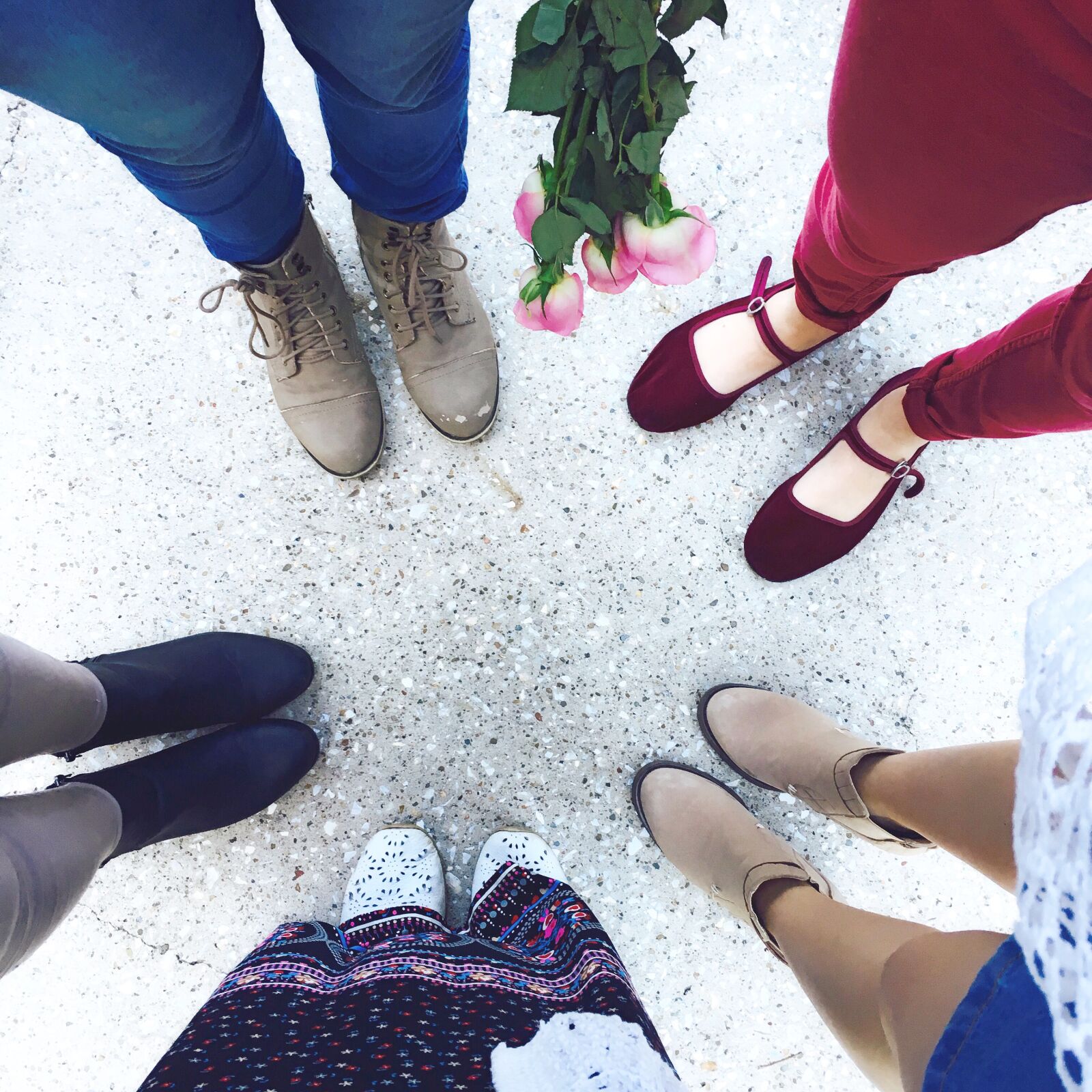 Apple iPhone 6s sample photo. Five, person, wears, footwear photography