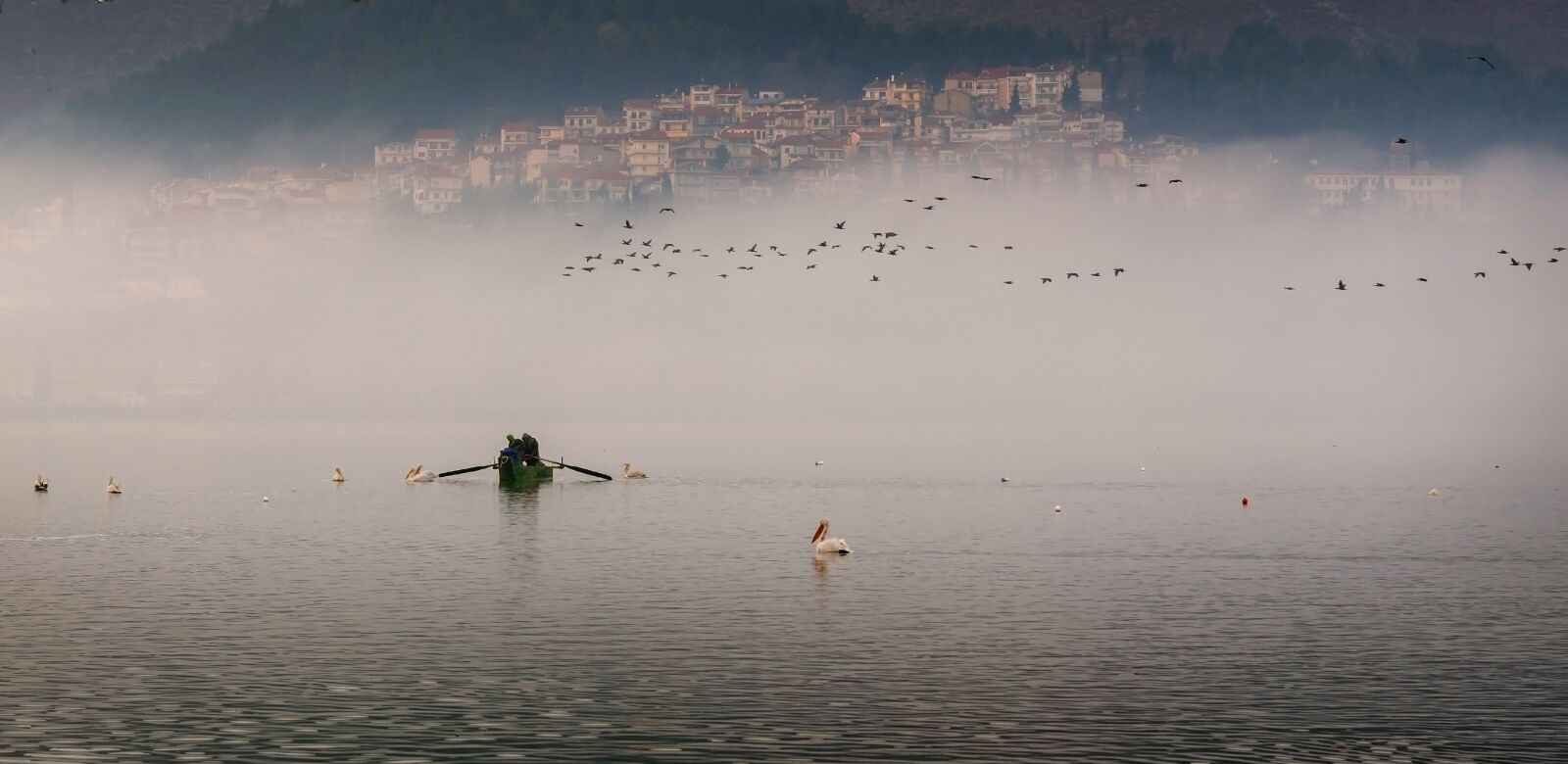 Nikon D7000 sample photo. Fog, boat, sky photography
