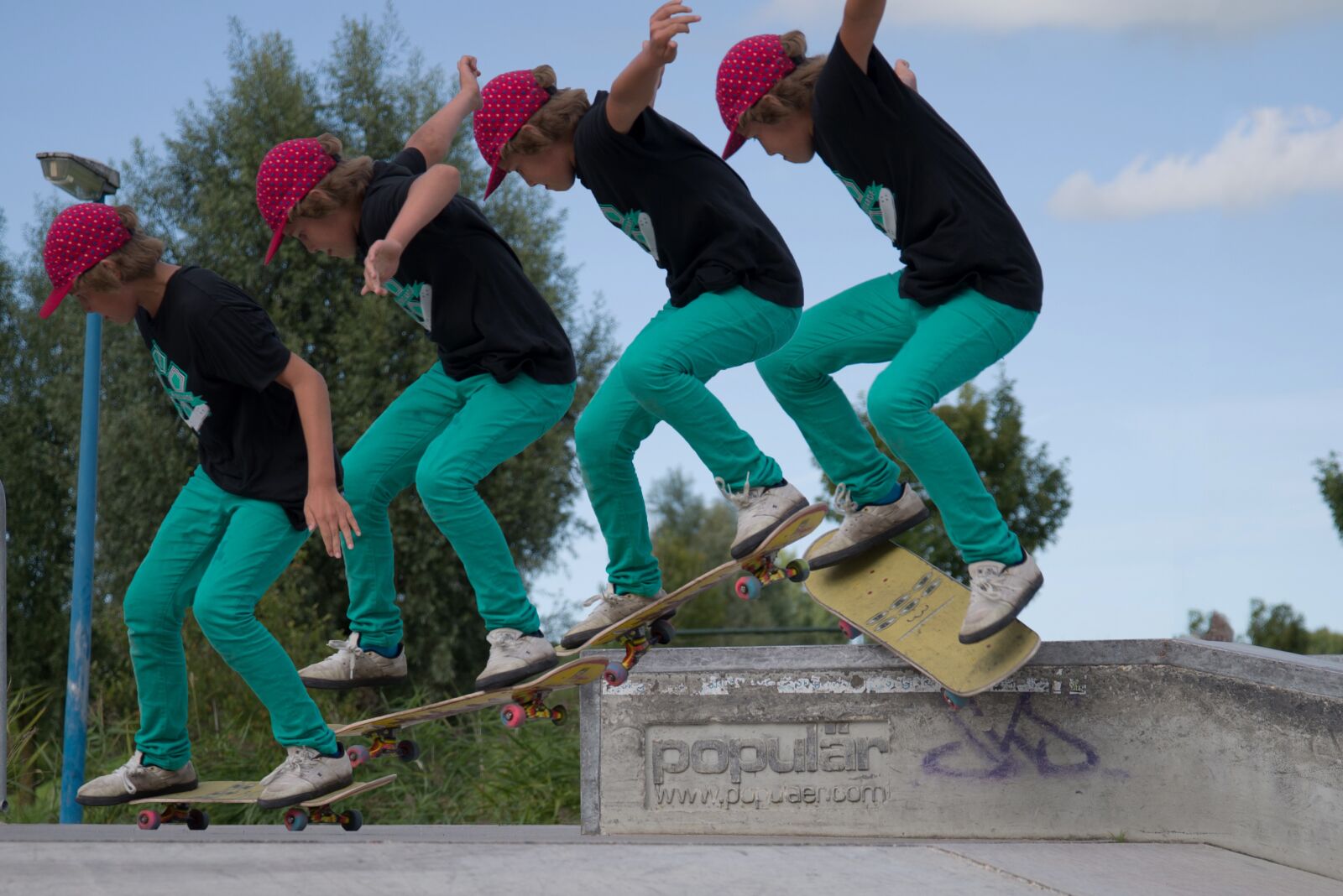 Nikon D600 sample photo. Skateboard, trick, multi photography