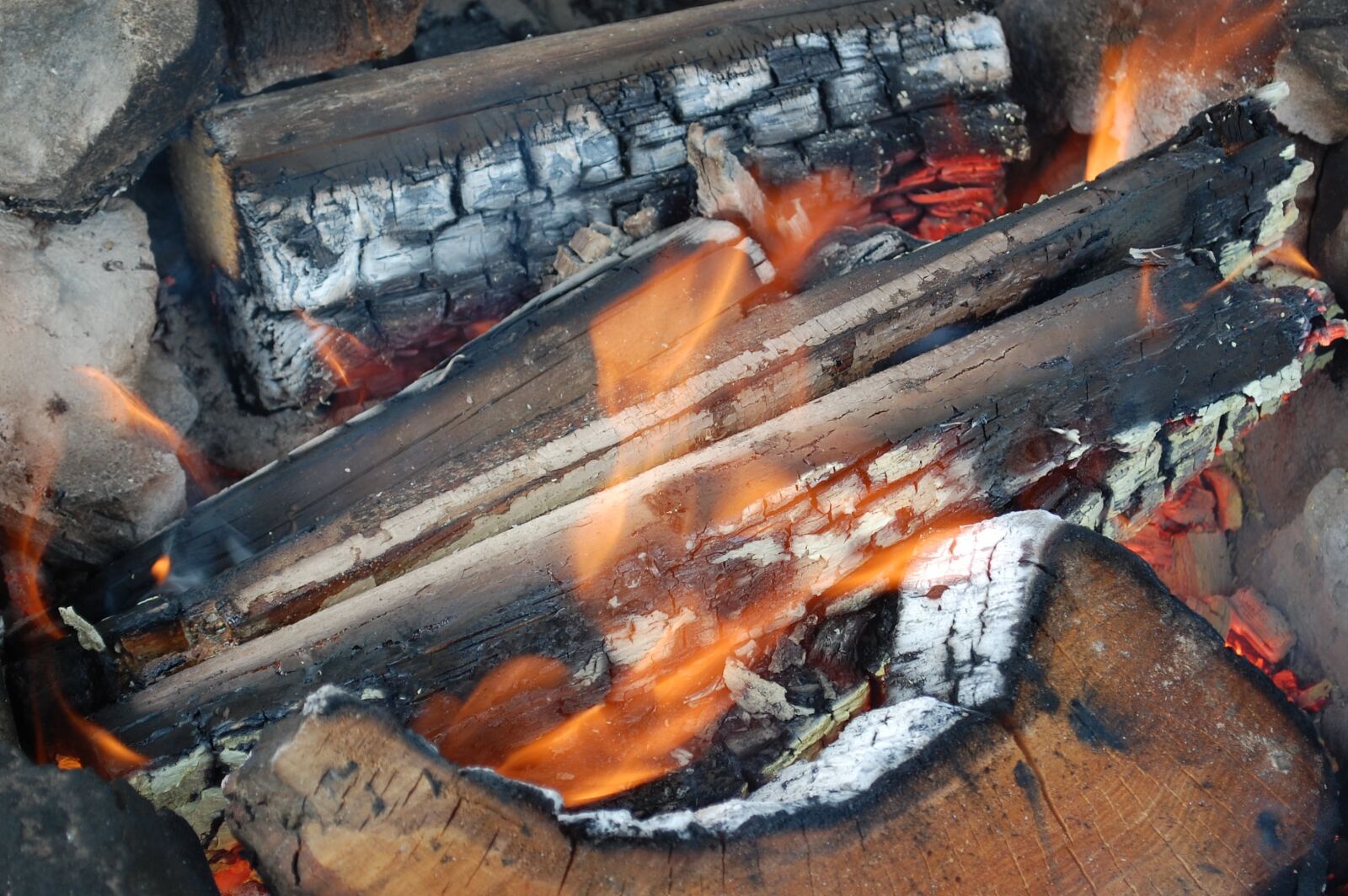 Nikon D40 sample photo. Fire, firewood, heat photography